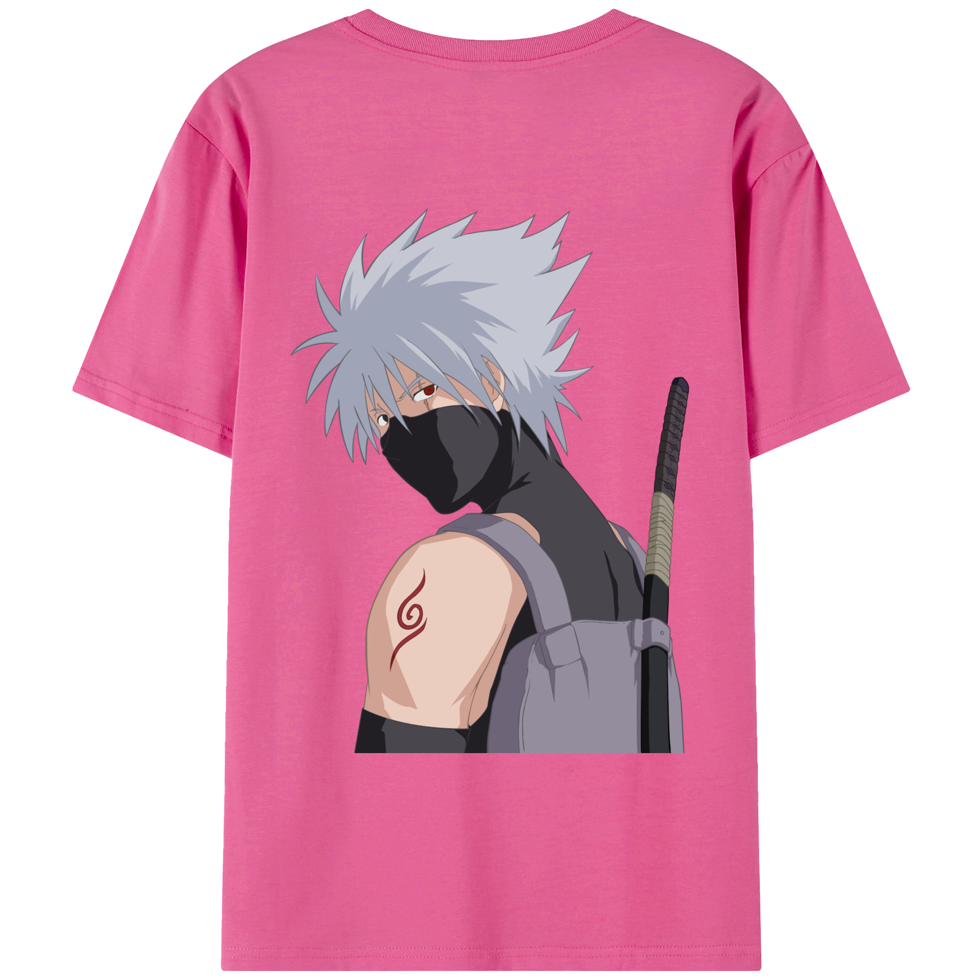 （画像用） NARUTO -ナルト- はたけ カカシ Hatake Kakashi レディース半袖Tシャツ(バックプリント)