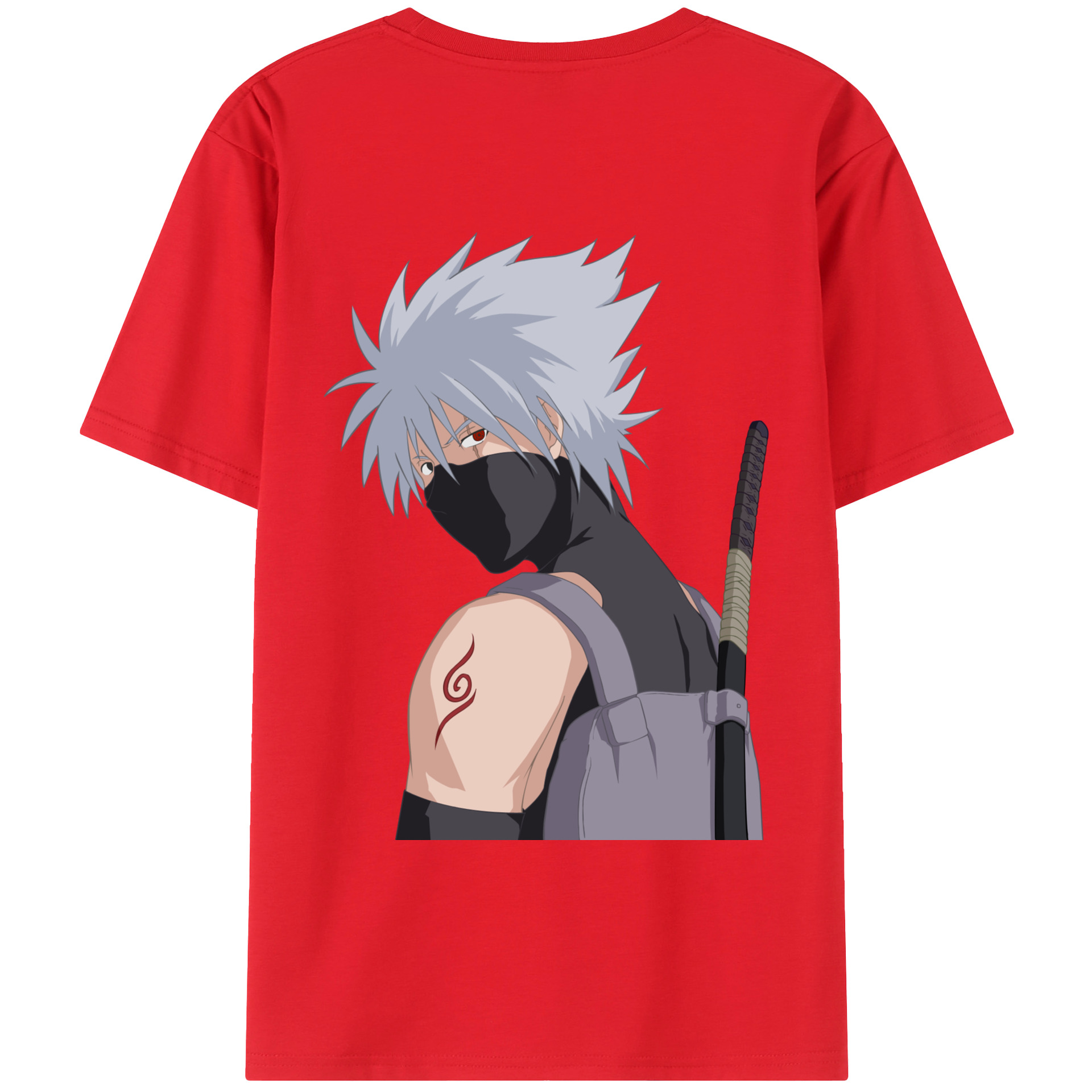 （画像用） NARUTO -ナルト- はたけ カカシ Hatake Kakashi レディース半袖Tシャツ(バックプリント)