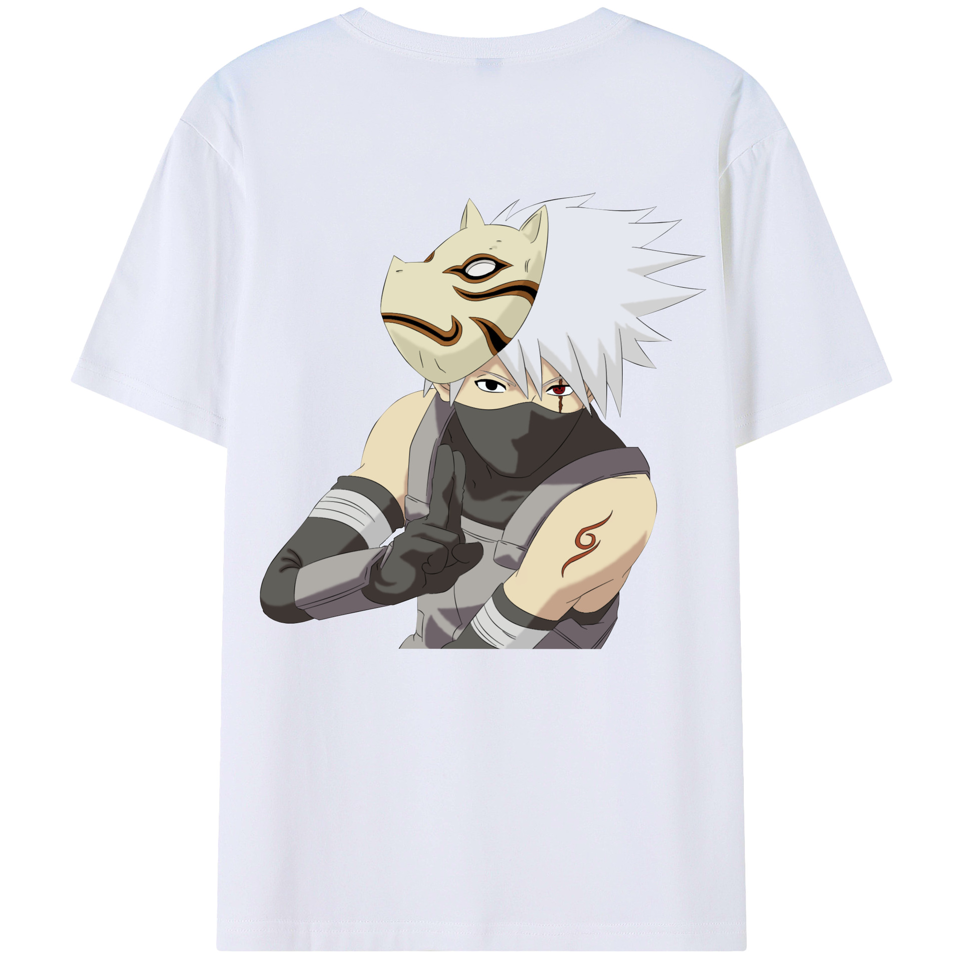 （画像用） NARUTO -ナルト- はたけ カカシ Hatake Kakashi レディース半袖Tシャツ(バックプリント)