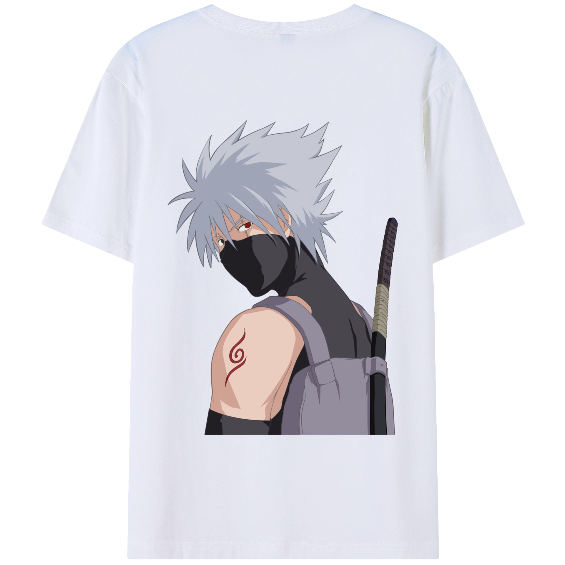 （画像用） NARUTO -ナルト- はたけ カカシ Hatake Kakashi レディース半袖Tシャツ(バックプリント)