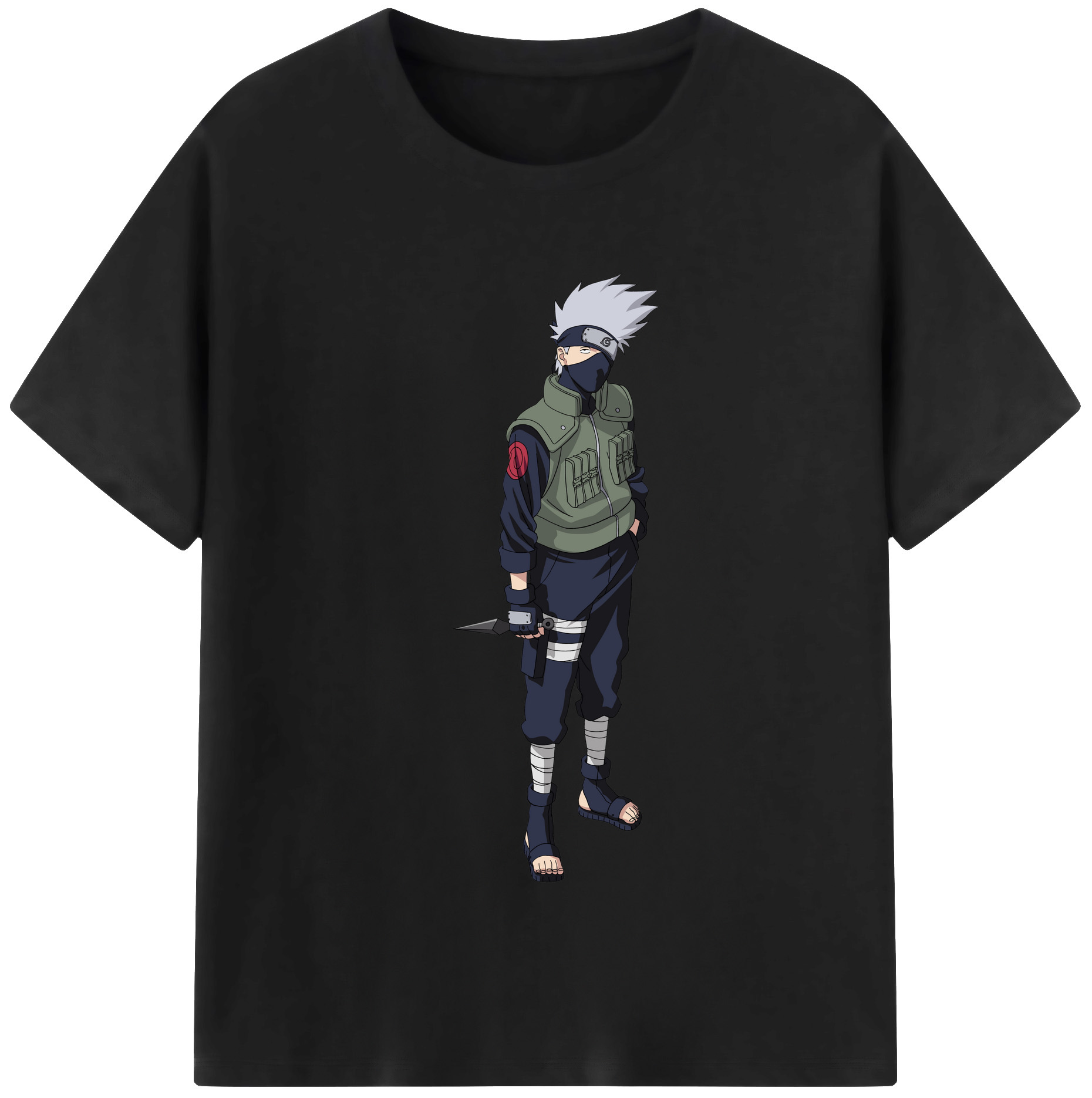 （画像用） NARUTO -ナルト- はたけ カカシ Hatake Kakashi レディースカジュアルプリントTシャツ（綿100％）