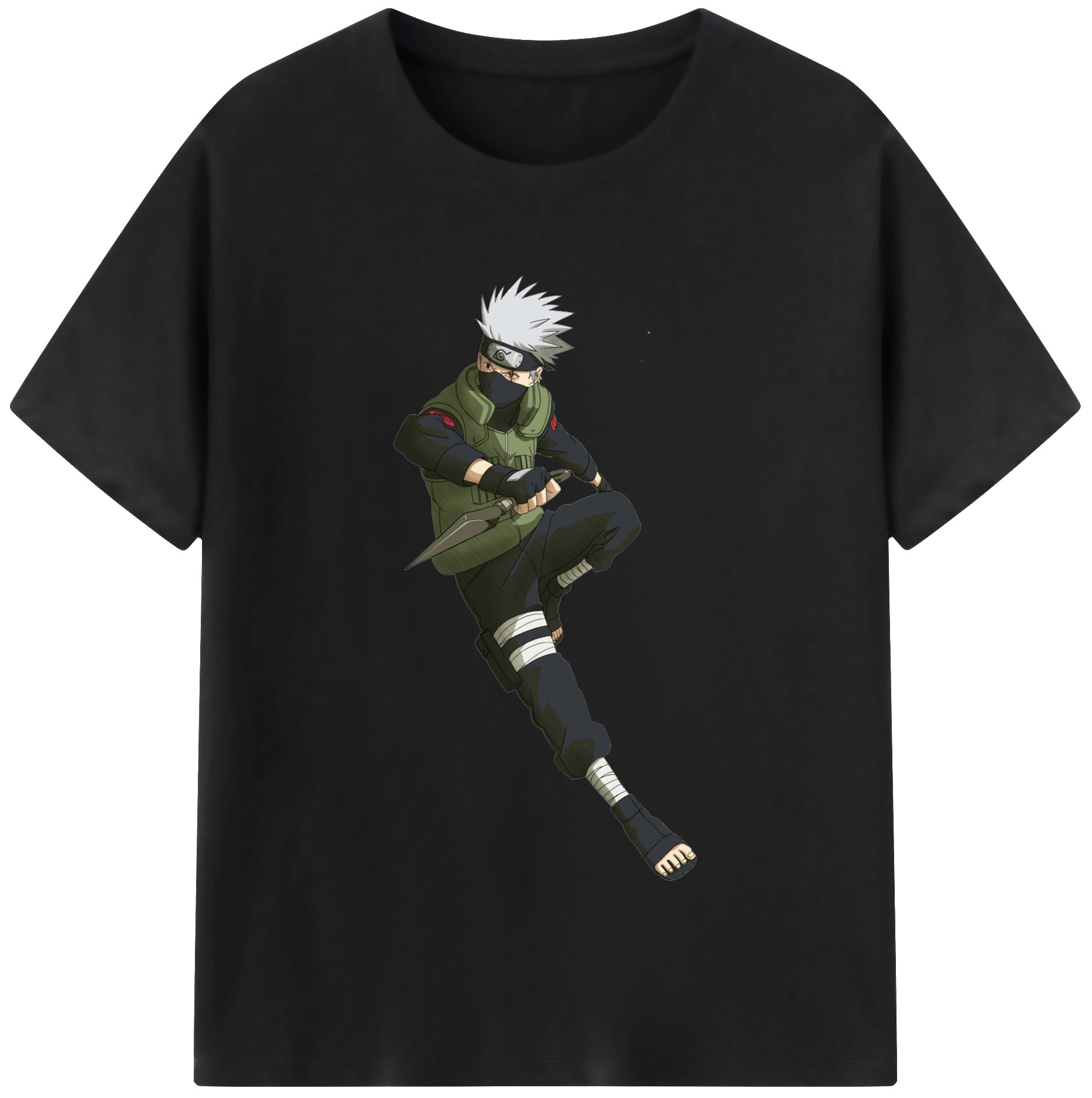 （画像用） NARUTO -ナルト- はたけ カカシ Hatake Kakashi レディースカジュアルプリントTシャツ（綿100％）