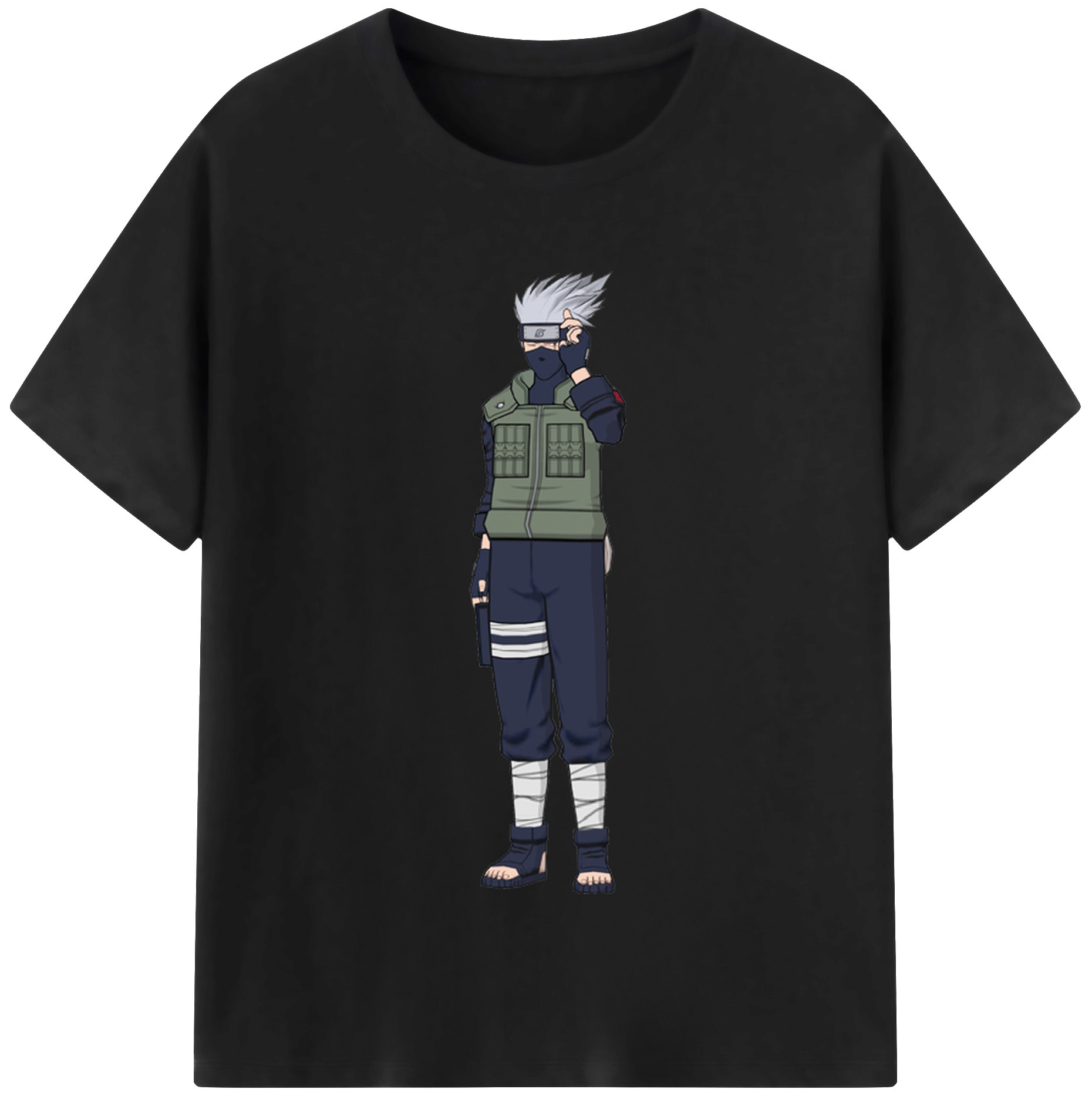 （画像用） NARUTO -ナルト- はたけ カカシ Hatake Kakashi レディースカジュアルプリントTシャツ（綿100％）