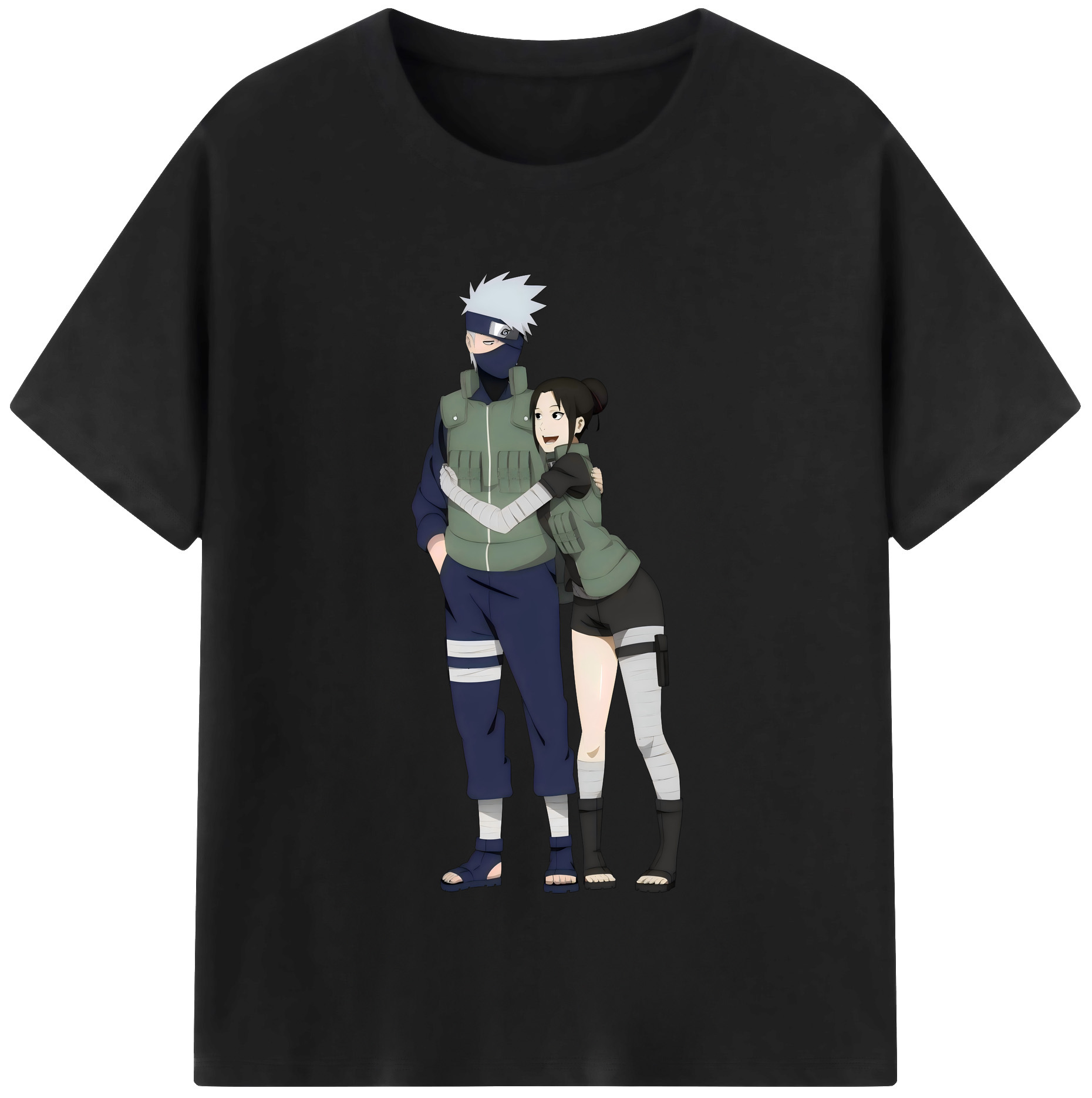 （画像用） NARUTO -ナルト- はたけ カカシ Hatake Kakashi レディースカジュアルプリントTシャツ（綿100％）