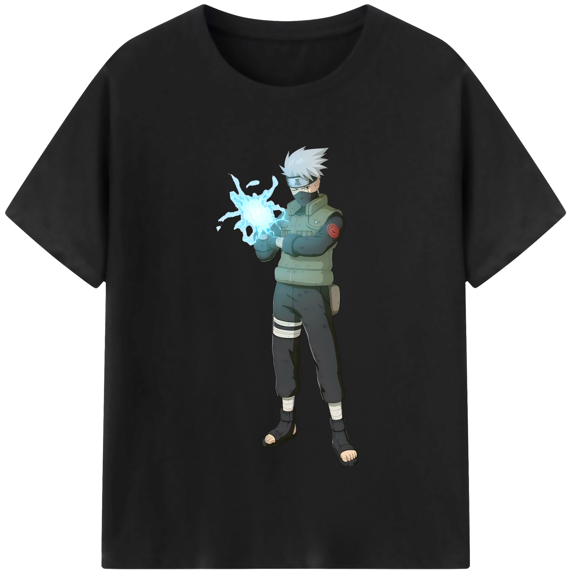 （画像用） NARUTO -ナルト- はたけ カカシ Hatake Kakashi レディースカジュアルプリントTシャツ（綿100％）