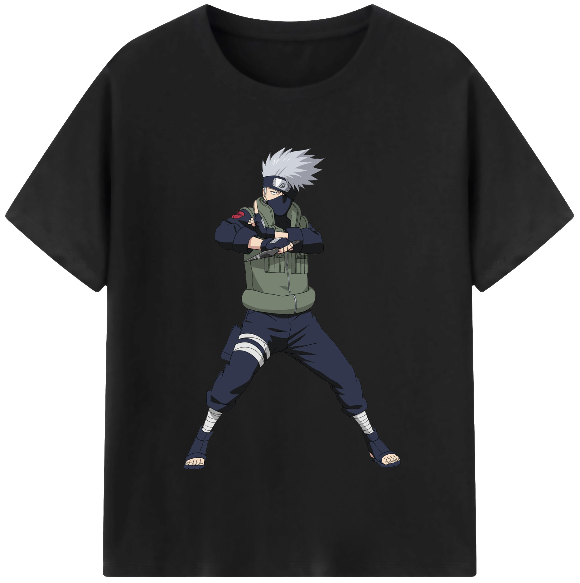 （画像用） NARUTO -ナルト- はたけ カカシ Hatake Kakashi レディースカジュアルプリントTシャツ（綿100％）