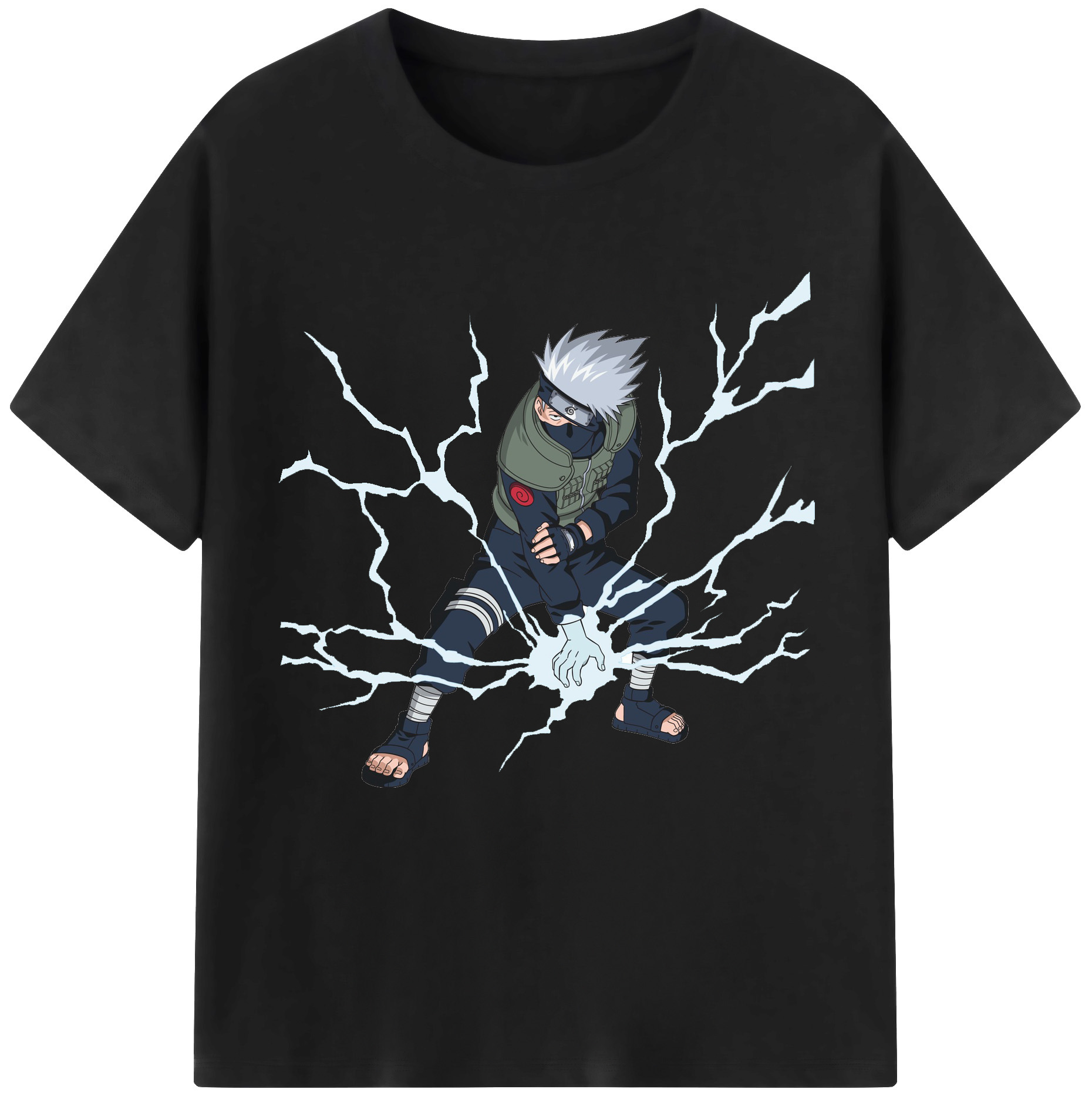 （画像用） NARUTO -ナルト- はたけ カカシ Hatake Kakashi レディースカジュアルプリントTシャツ（綿100％）