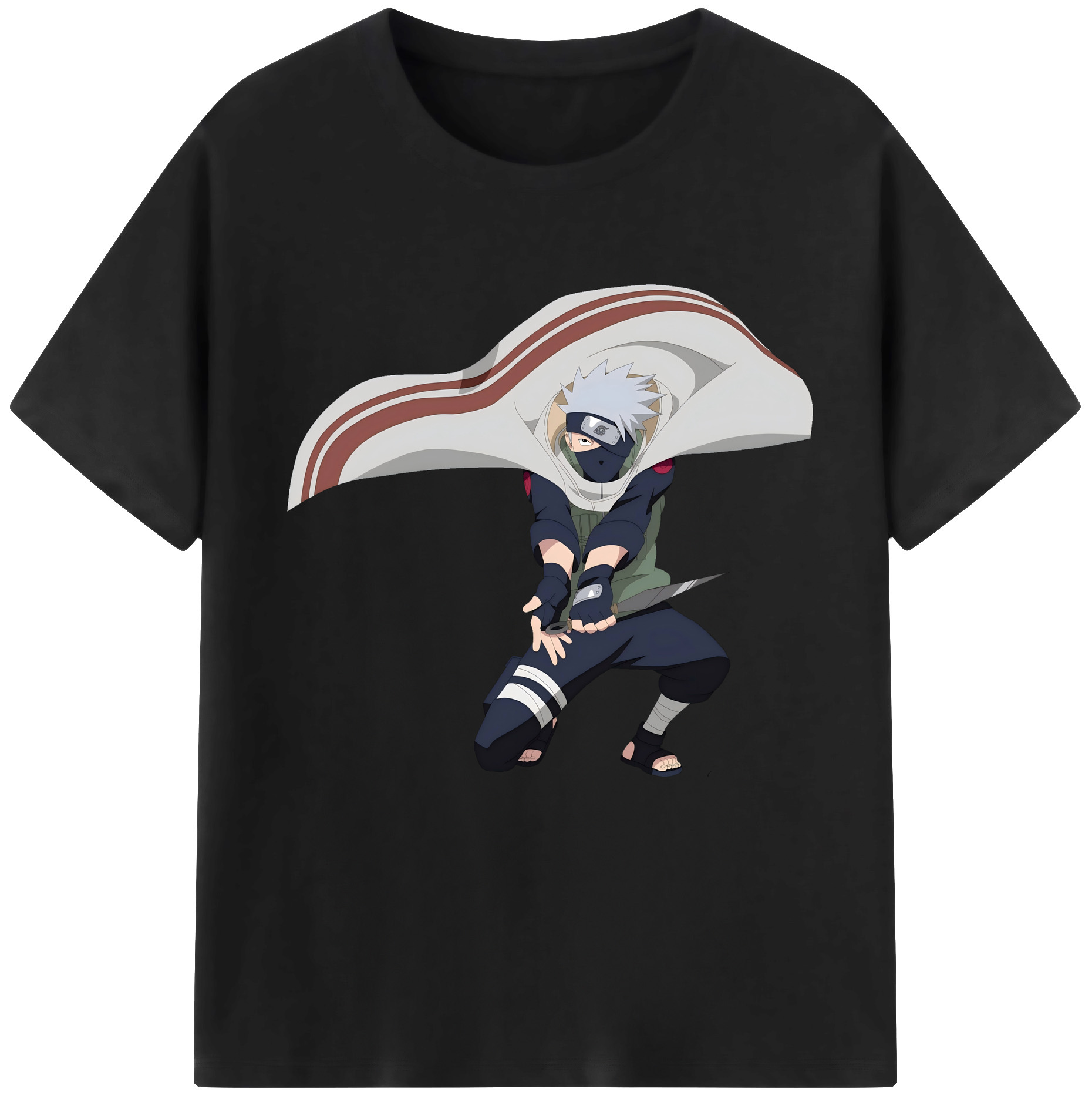 （画像用） NARUTO -ナルト- はたけ カカシ Hatake Kakashi レディースカジュアルプリントTシャツ（綿100％）