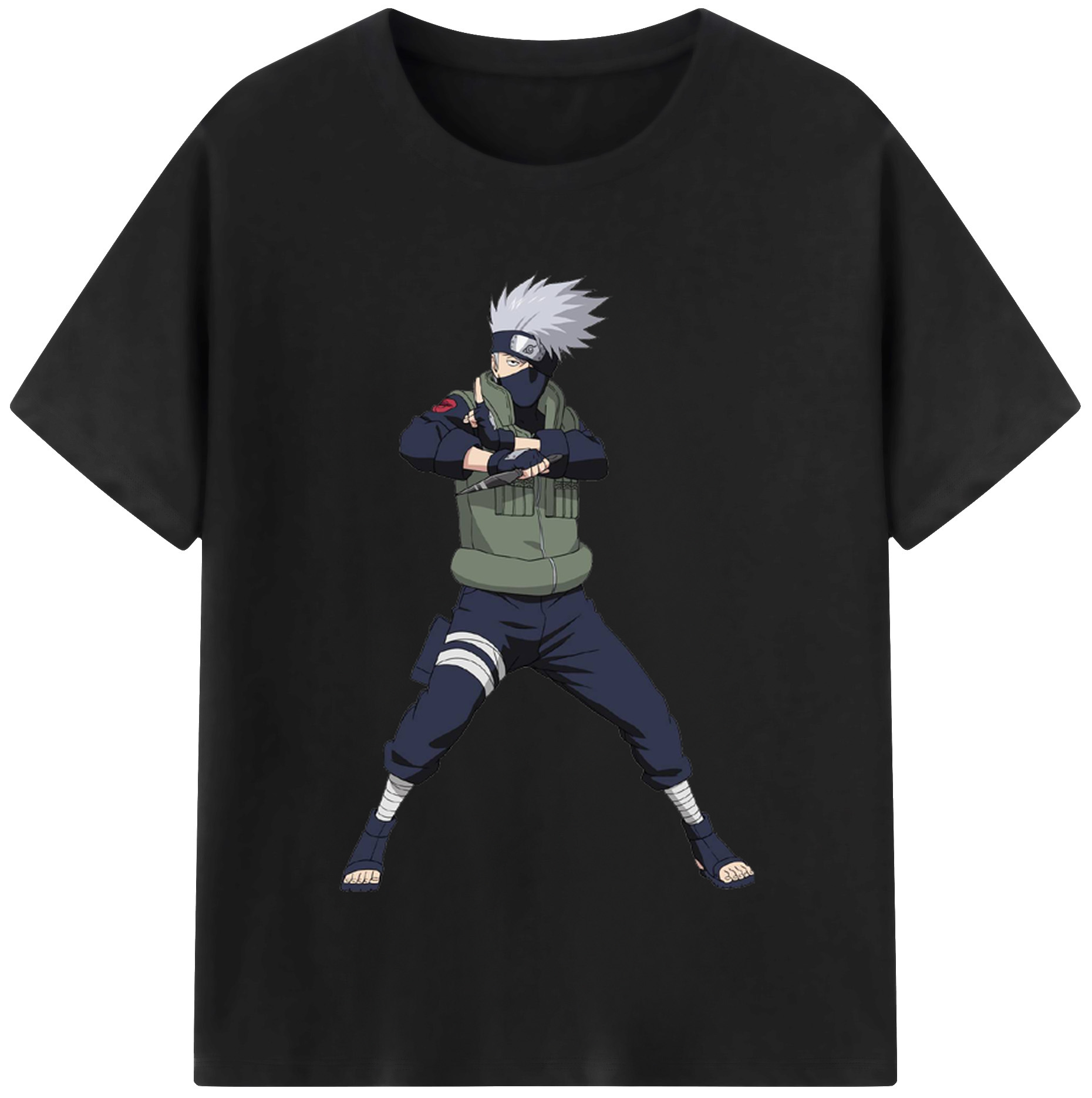 （画像用） NARUTO -ナルト- はたけ カカシ Hatake Kakashi レディースカジュアルプリントTシャツ（綿100％）