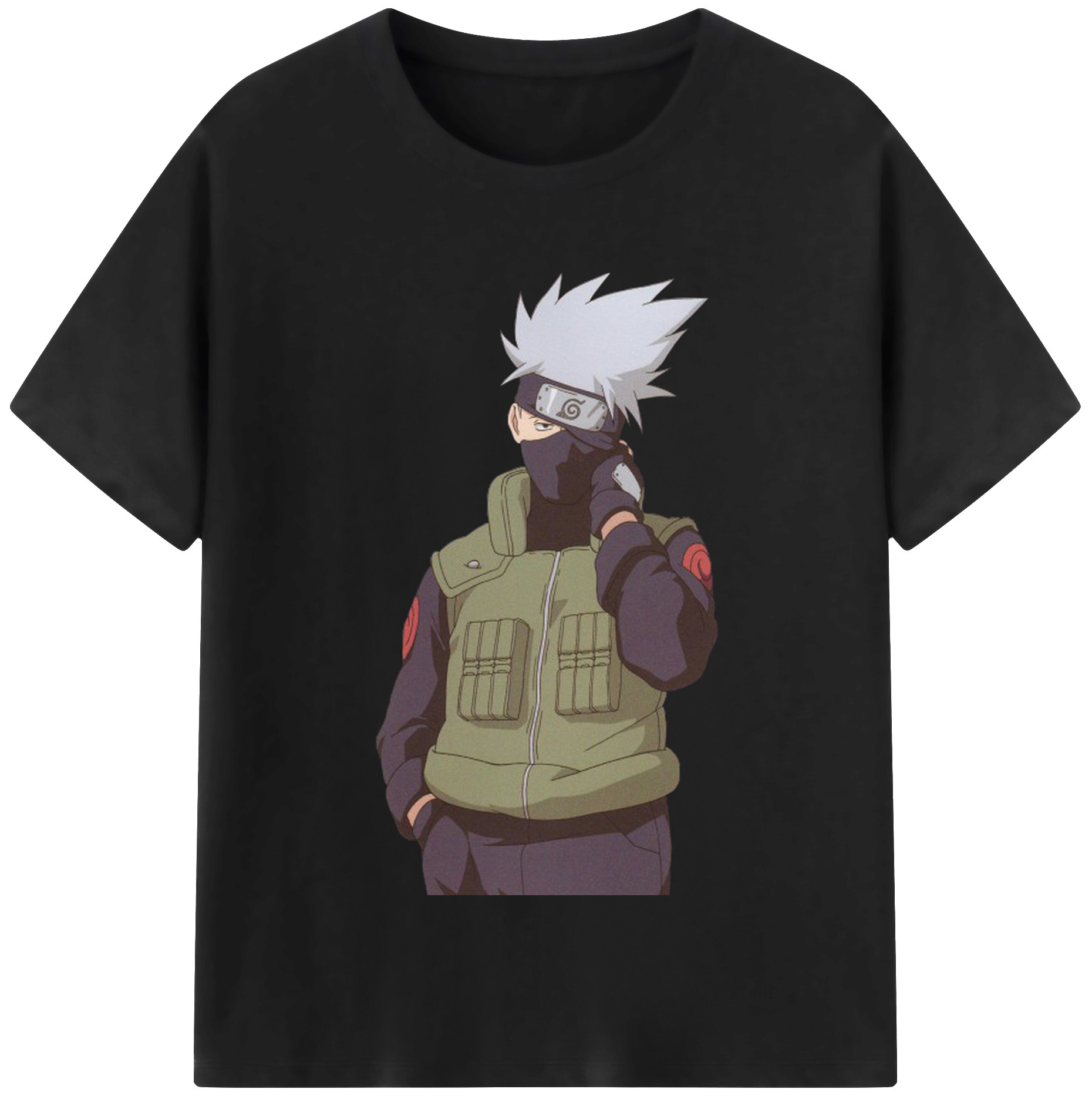 （画像用） NARUTO -ナルト- はたけ カカシ Hatake Kakashi レディースカジュアルプリントTシャツ（綿100％）