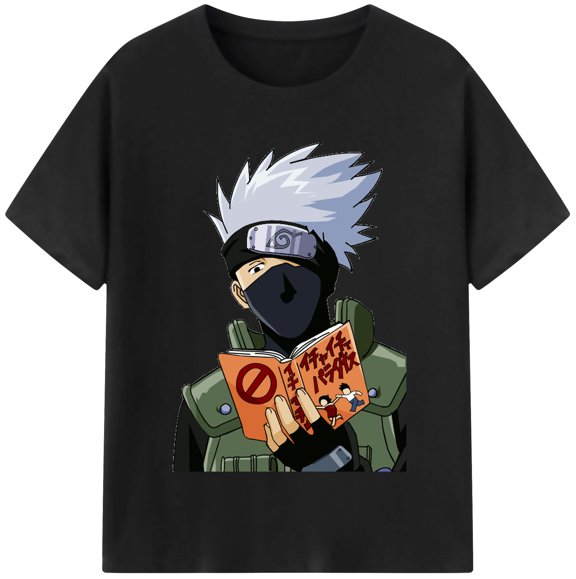 （画像用） NARUTO -ナルト- はたけ カカシ Hatake Kakashi レディースカジュアルプリントTシャツ（綿100％）