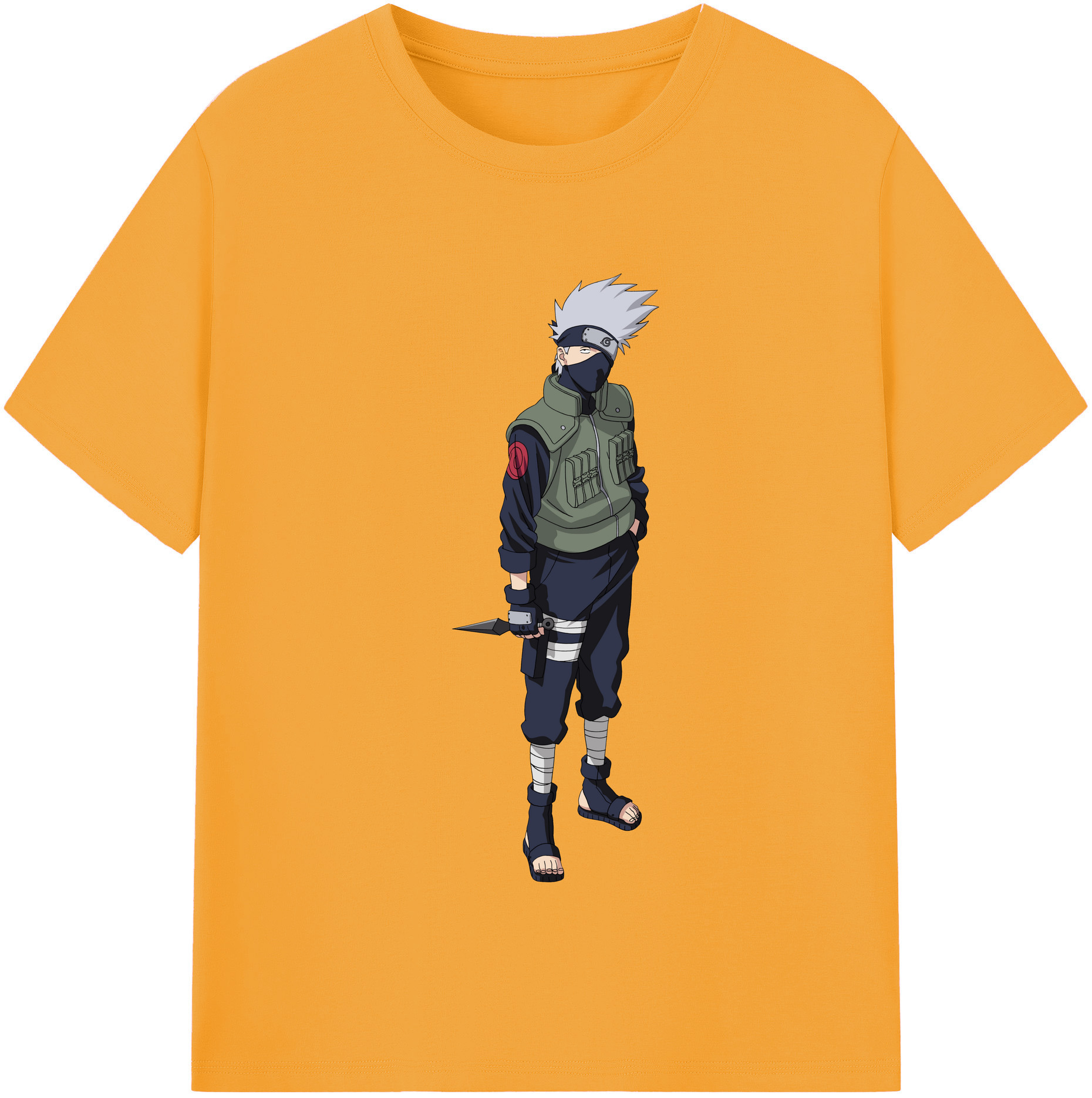 （画像用） NARUTO -ナルト- はたけ カカシ Hatake Kakashi レディースカジュアルプリントTシャツ（綿100％）