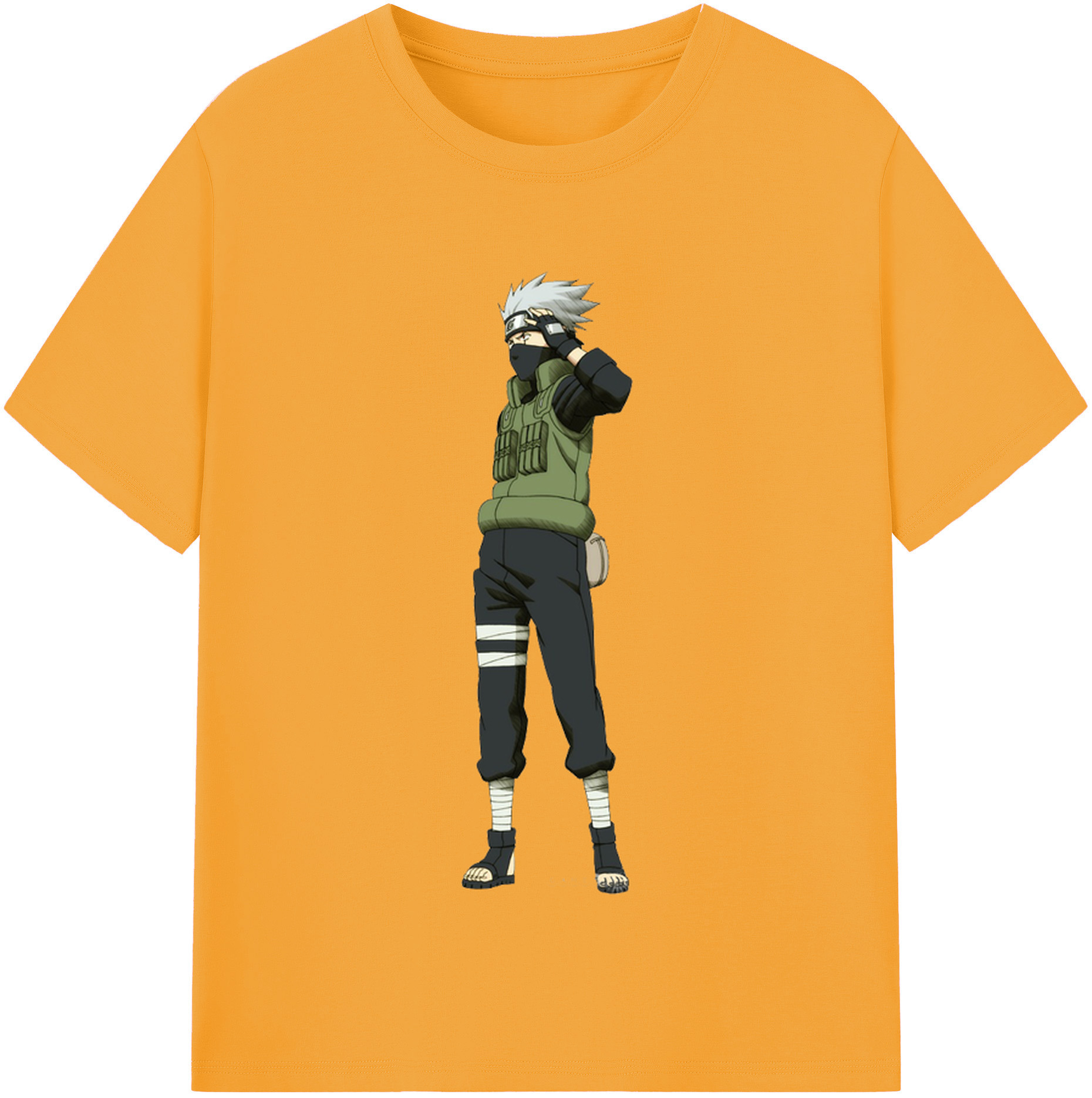 （画像用） NARUTO -ナルト- はたけ カカシ Hatake Kakashi レディースカジュアルプリントTシャツ（綿100％）