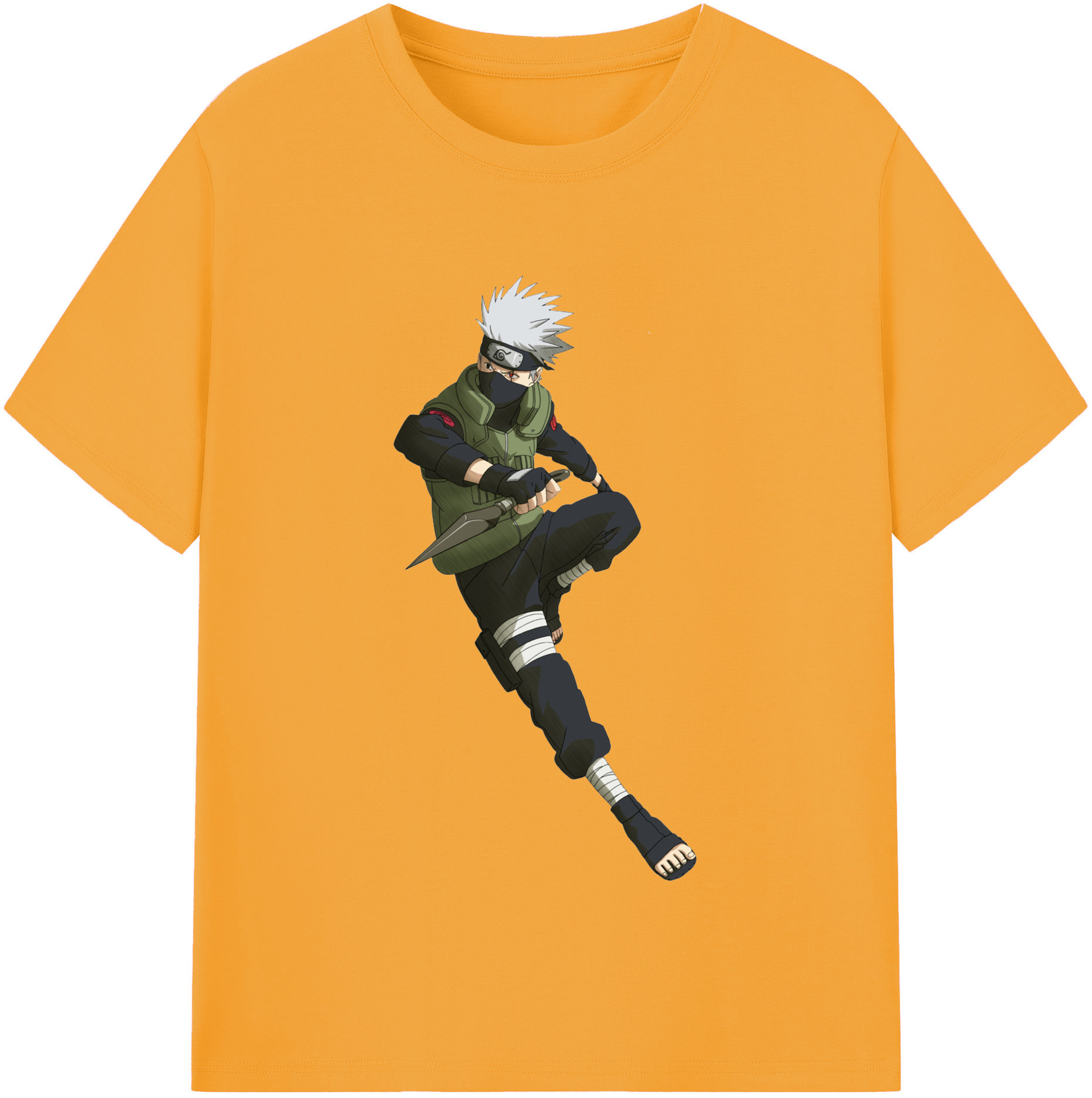 （画像用） NARUTO -ナルト- はたけ カカシ Hatake Kakashi レディースカジュアルプリントTシャツ（綿100％）