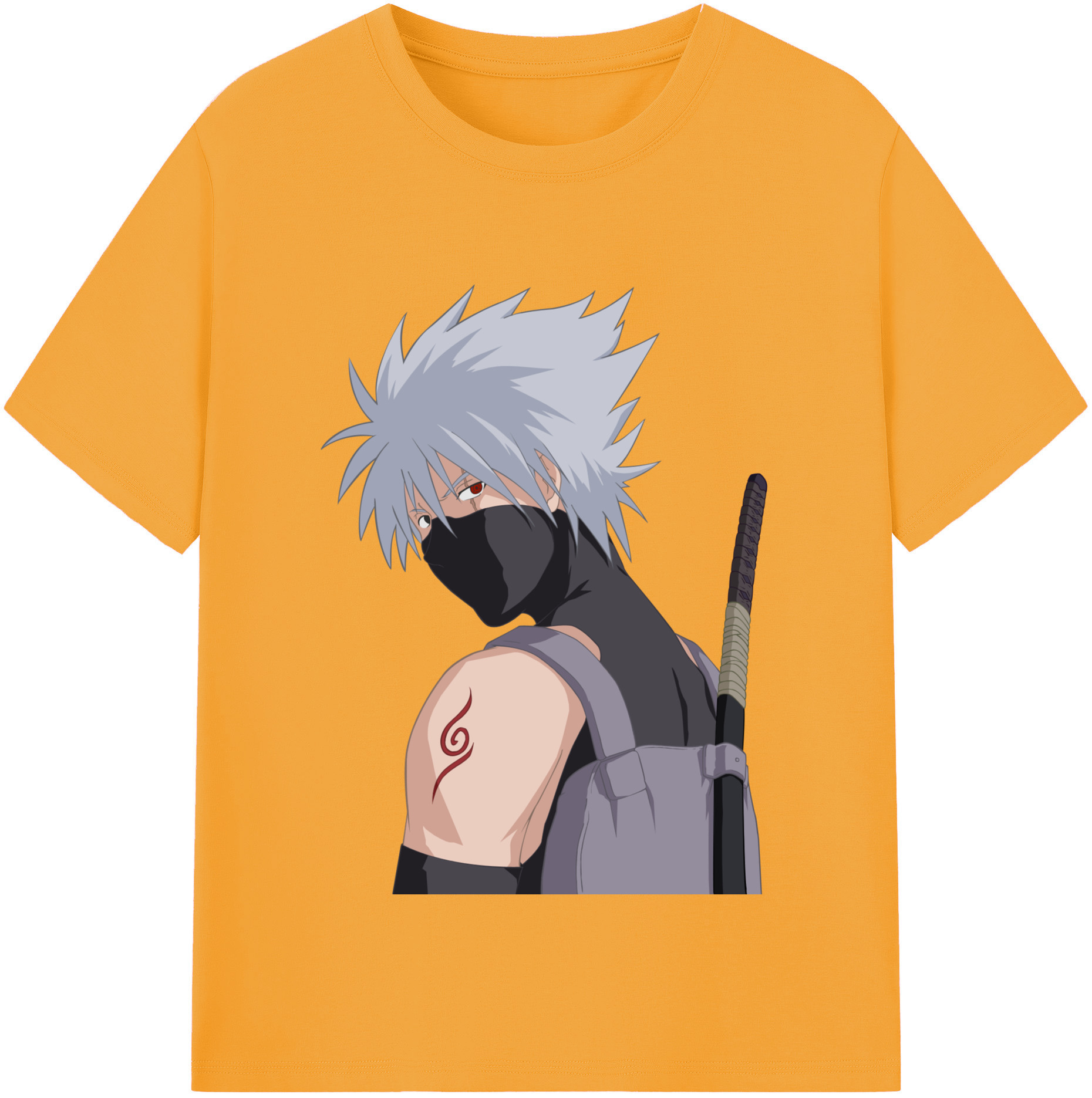 （画像用） NARUTO -ナルト- はたけ カカシ Hatake Kakashi レディースカジュアルプリントTシャツ（綿100％）