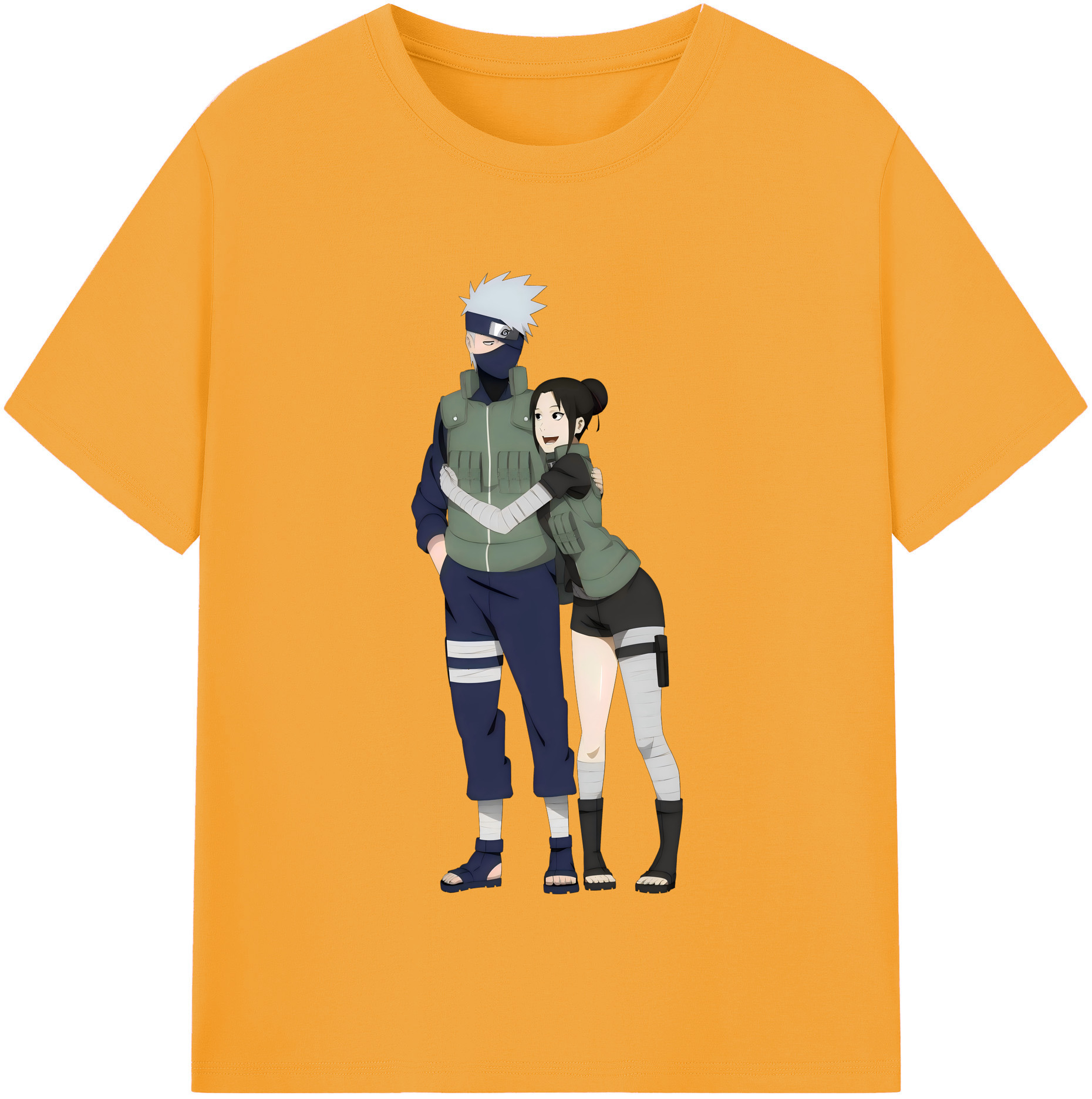 （画像用） NARUTO -ナルト- はたけ カカシ Hatake Kakashi レディースカジュアルプリントTシャツ（綿100％）