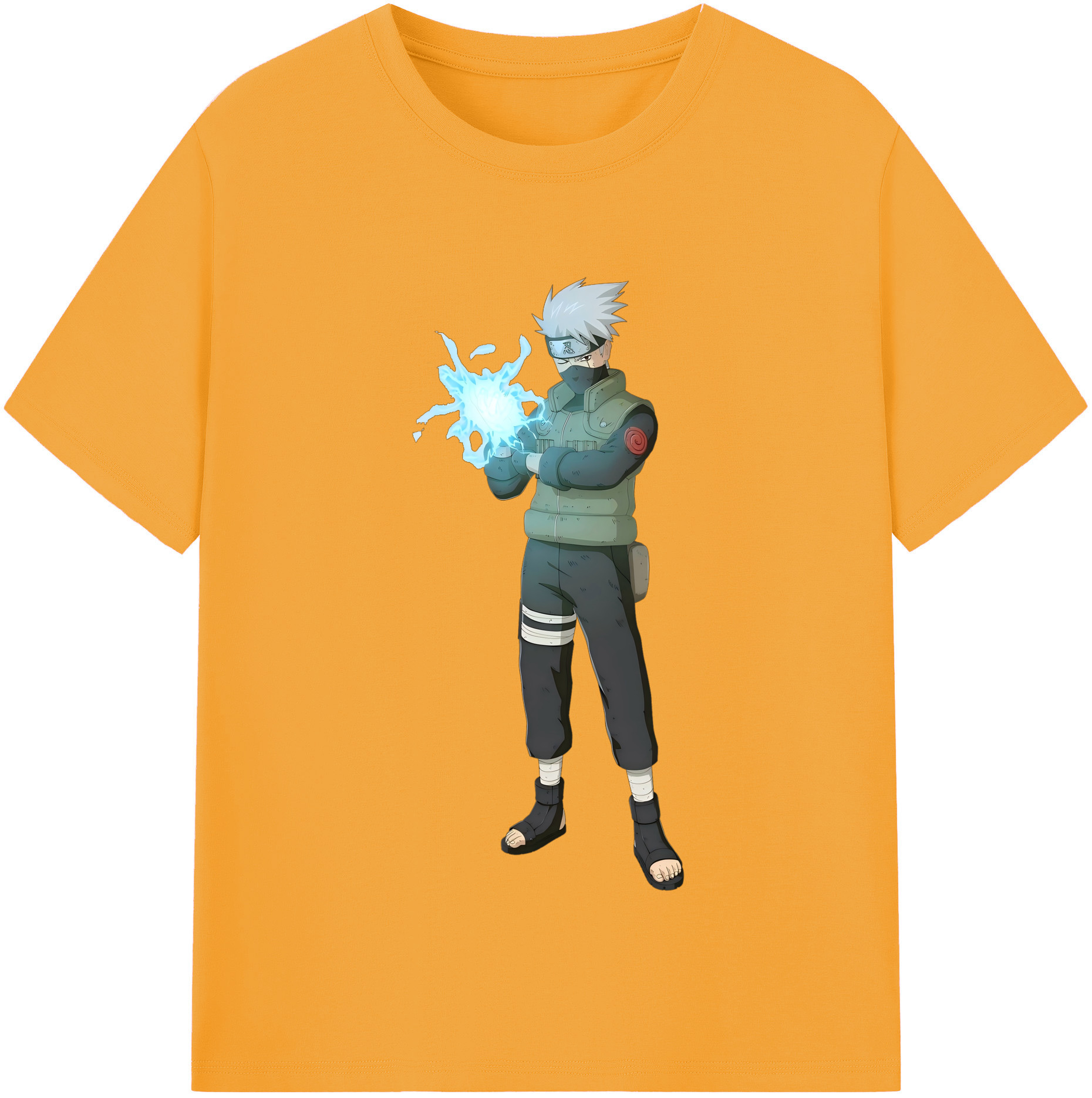 （画像用） NARUTO -ナルト- はたけ カカシ Hatake Kakashi レディースカジュアルプリントTシャツ（綿100％）