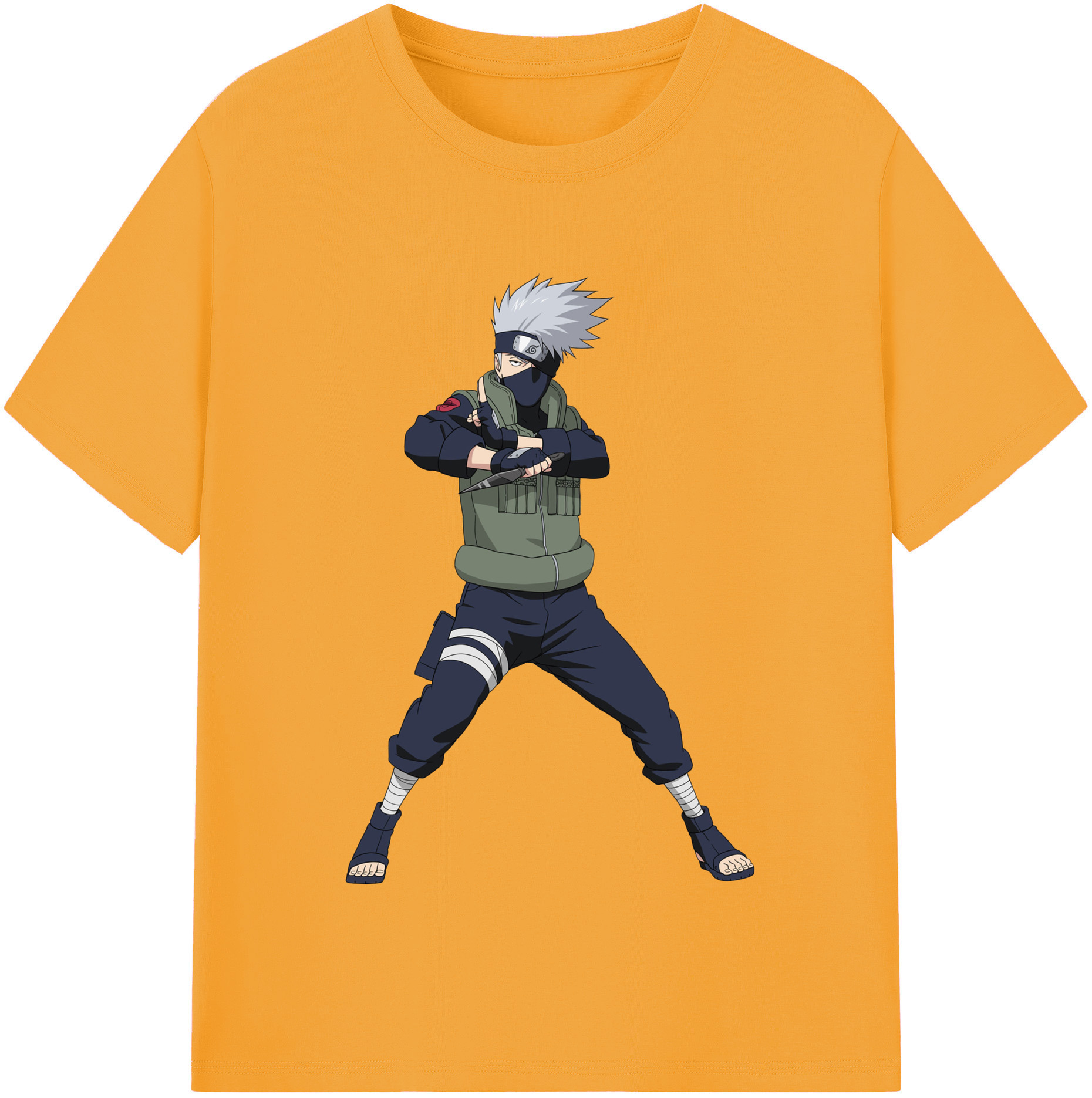 （画像用） NARUTO -ナルト- はたけ カカシ Hatake Kakashi レディースカジュアルプリントTシャツ（綿100％）