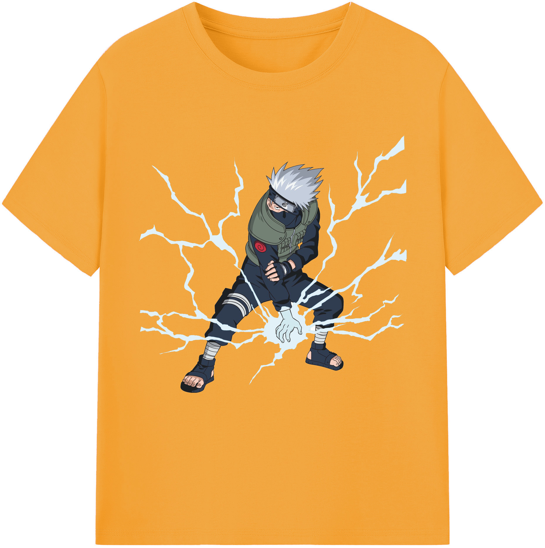 （画像用） NARUTO -ナルト- はたけ カカシ Hatake Kakashi レディースカジュアルプリントTシャツ（綿100％）