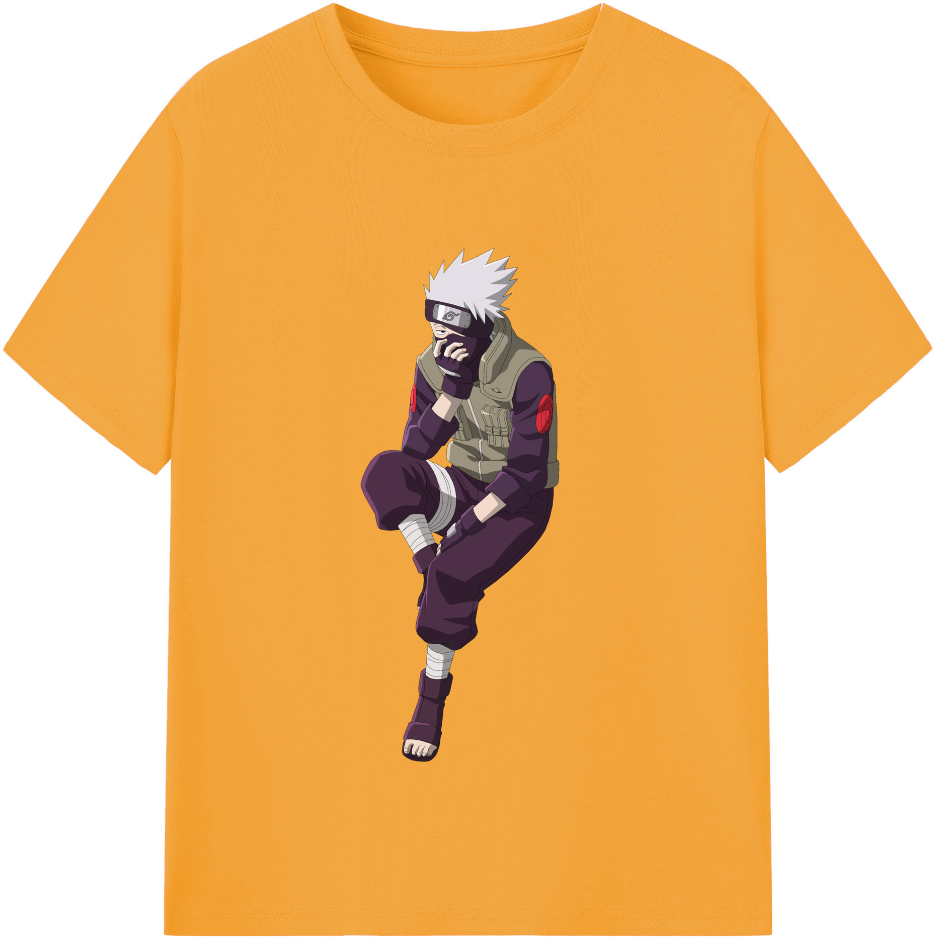 （画像用） NARUTO -ナルト- はたけ カカシ Hatake Kakashi レディースカジュアルプリントTシャツ（綿100％）
