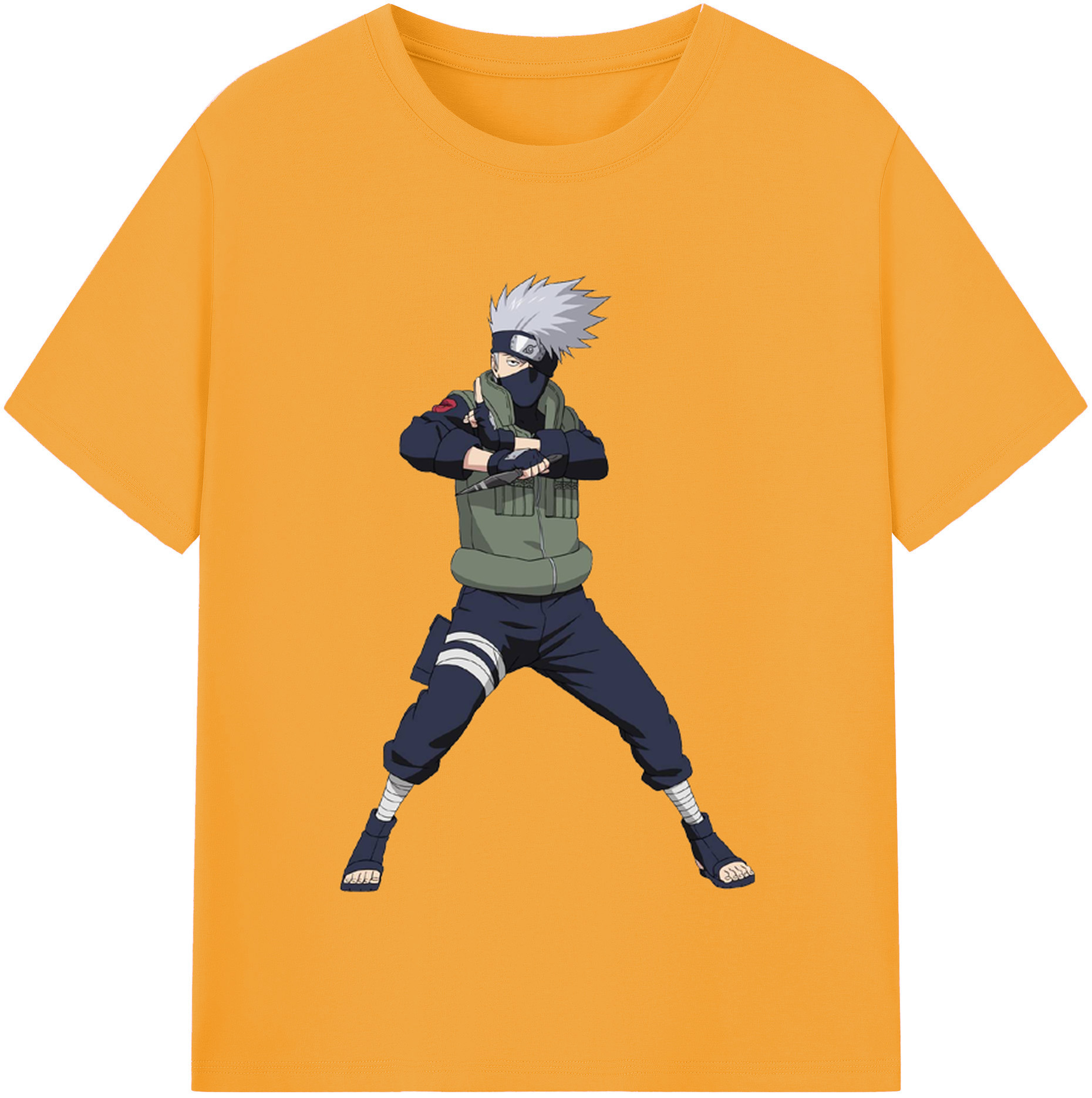 （画像用） NARUTO -ナルト- はたけ カカシ Hatake Kakashi レディースカジュアルプリントTシャツ（綿100％）