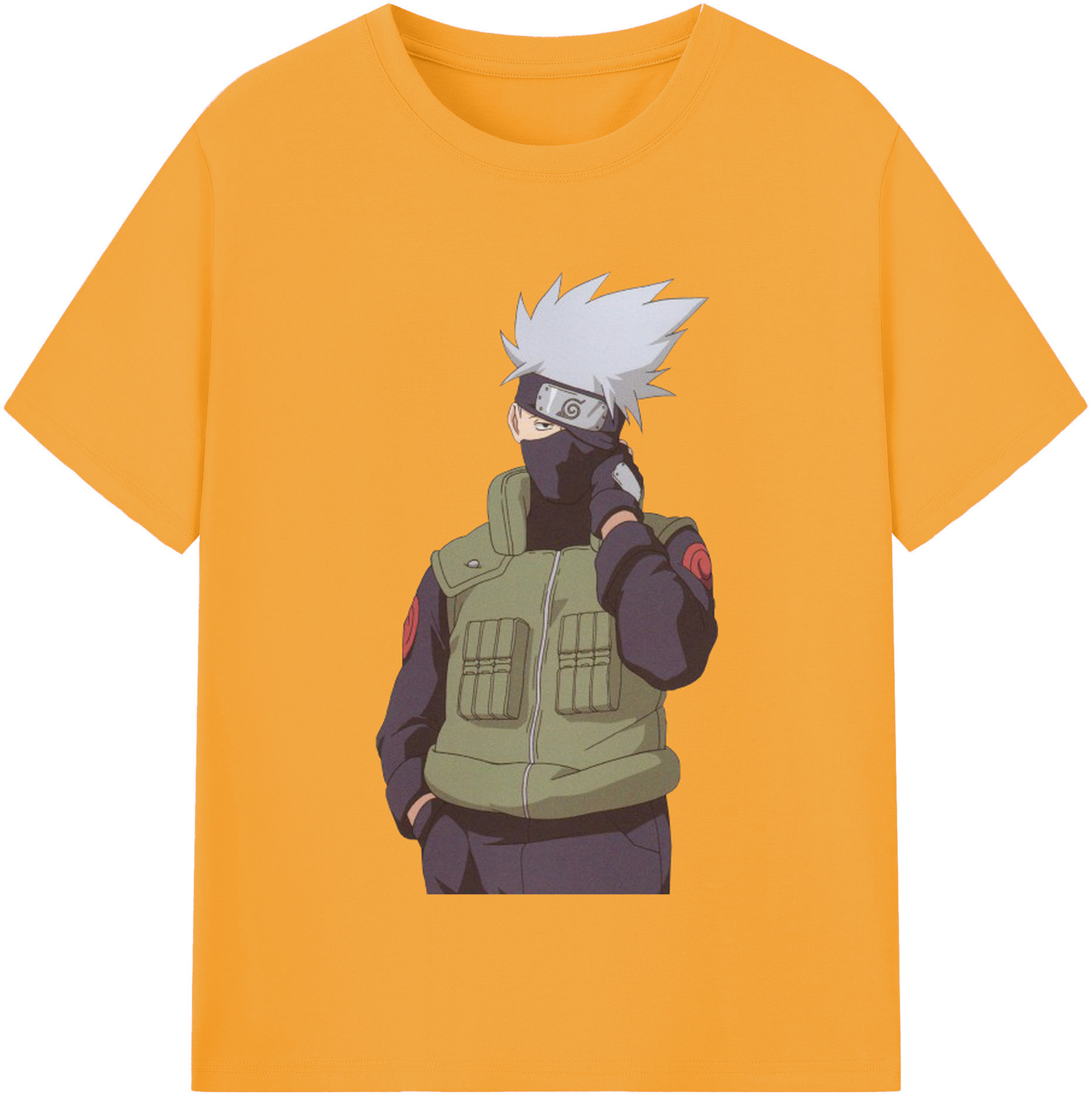 （画像用） NARUTO -ナルト- はたけ カカシ Hatake Kakashi レディースカジュアルプリントTシャツ（綿100％）