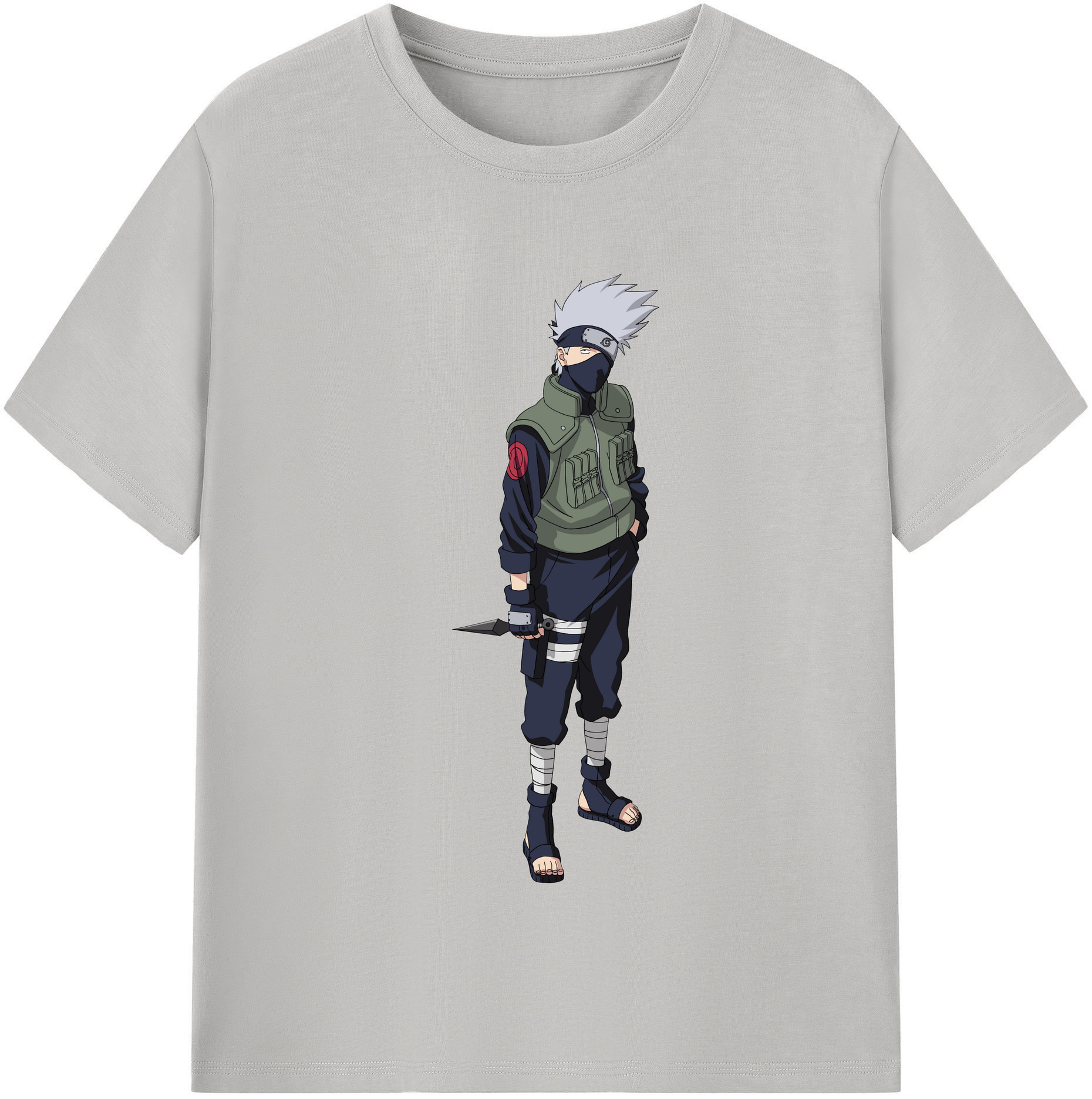 （画像用） NARUTO -ナルト- はたけ カカシ Hatake Kakashi レディースカジュアルプリントTシャツ（綿100％）