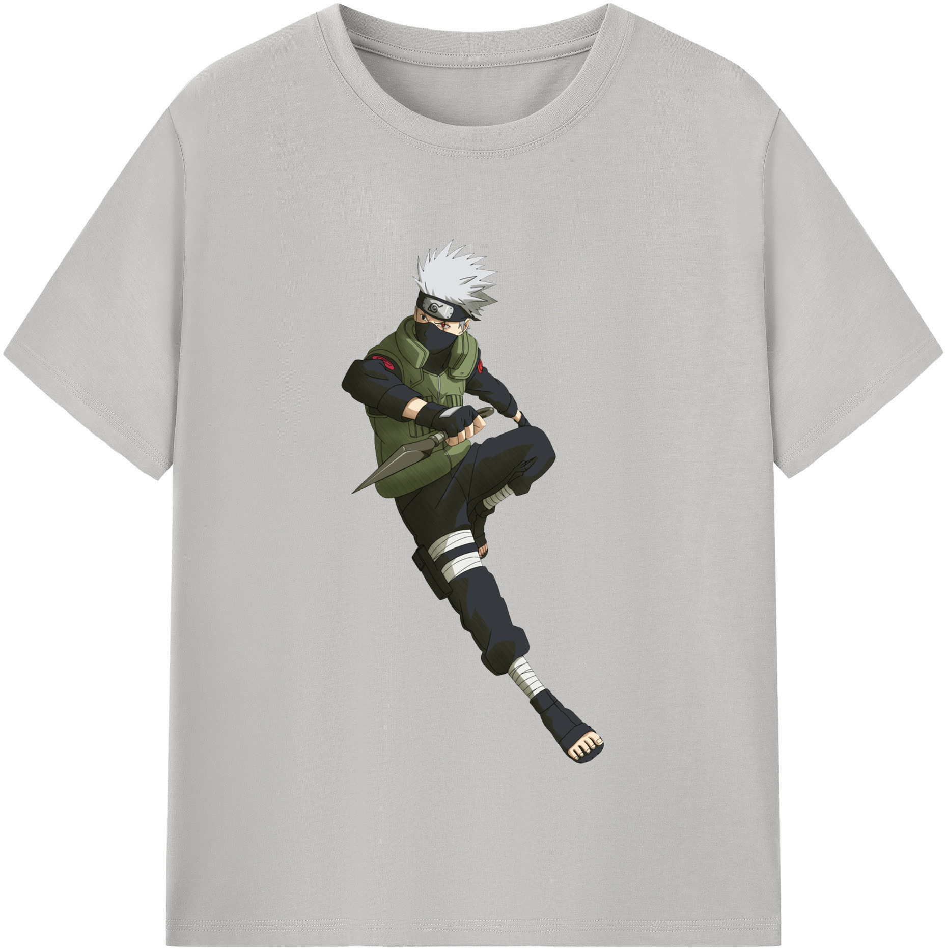 （画像用） NARUTO -ナルト- はたけ カカシ Hatake Kakashi レディースカジュアルプリントTシャツ（綿100％）