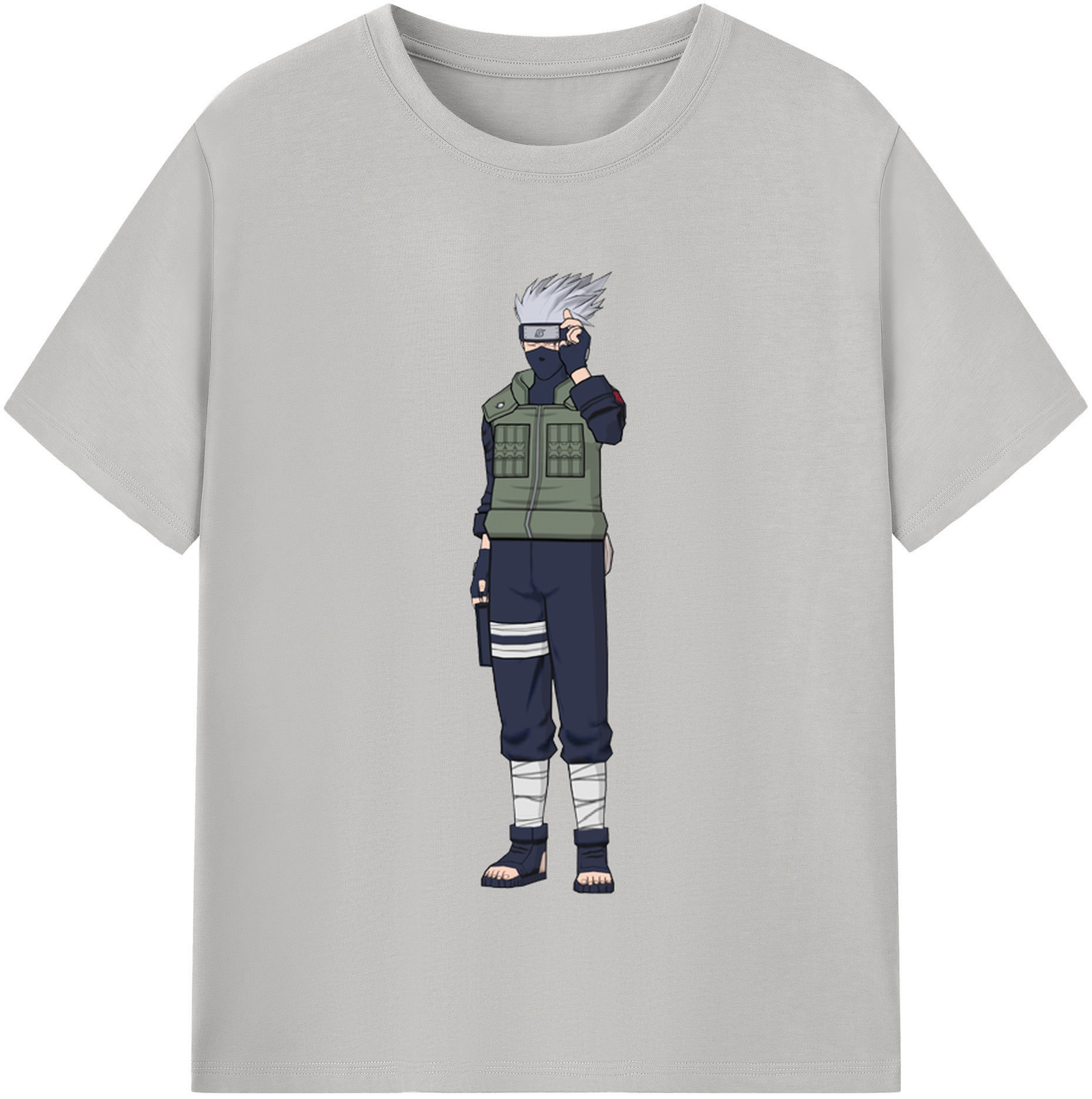 （画像用） NARUTO -ナルト- はたけ カカシ Hatake Kakashi レディースカジュアルプリントTシャツ（綿100％）