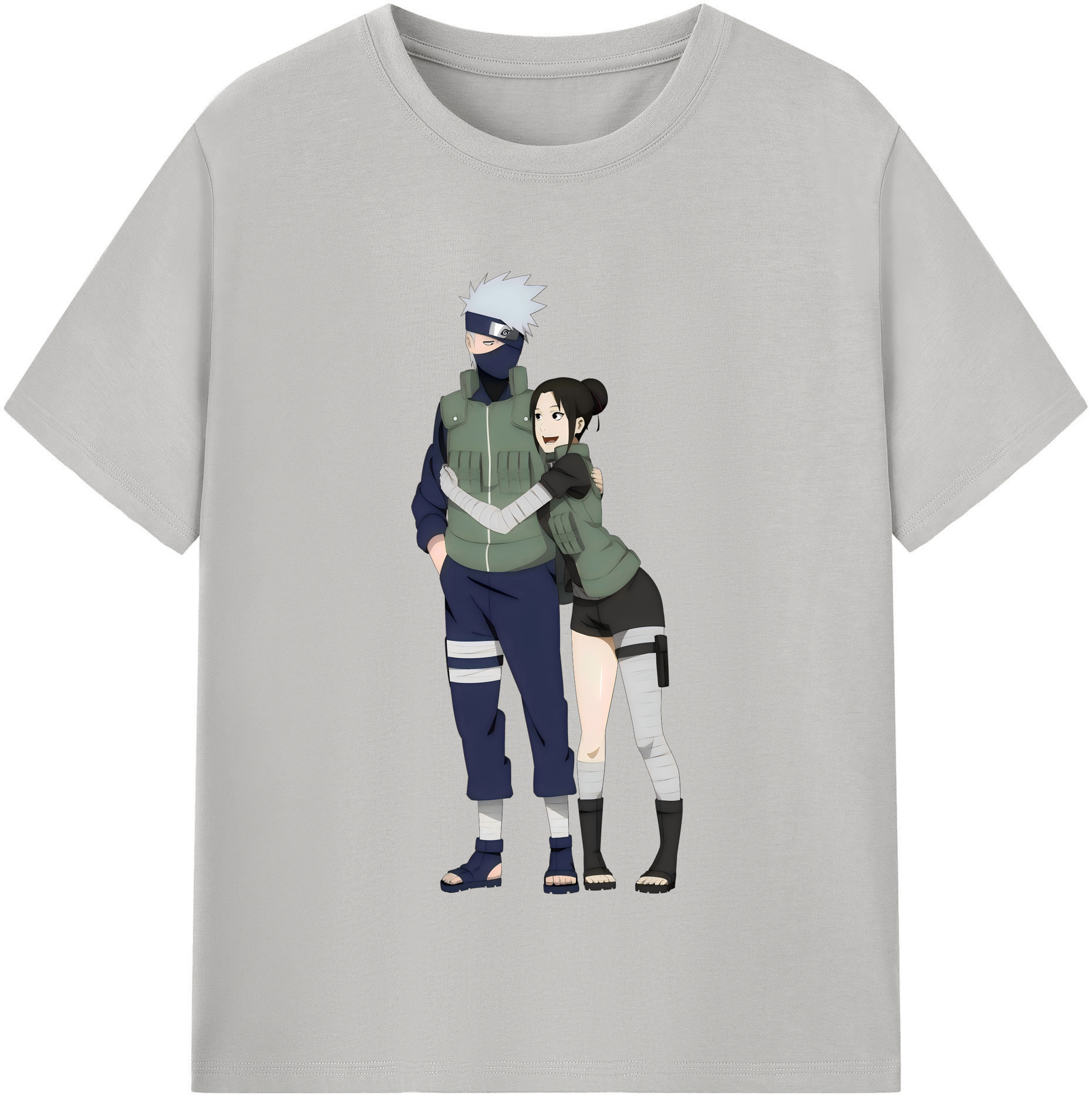 （画像用） NARUTO -ナルト- はたけ カカシ Hatake Kakashi レディースカジュアルプリントTシャツ（綿100％）