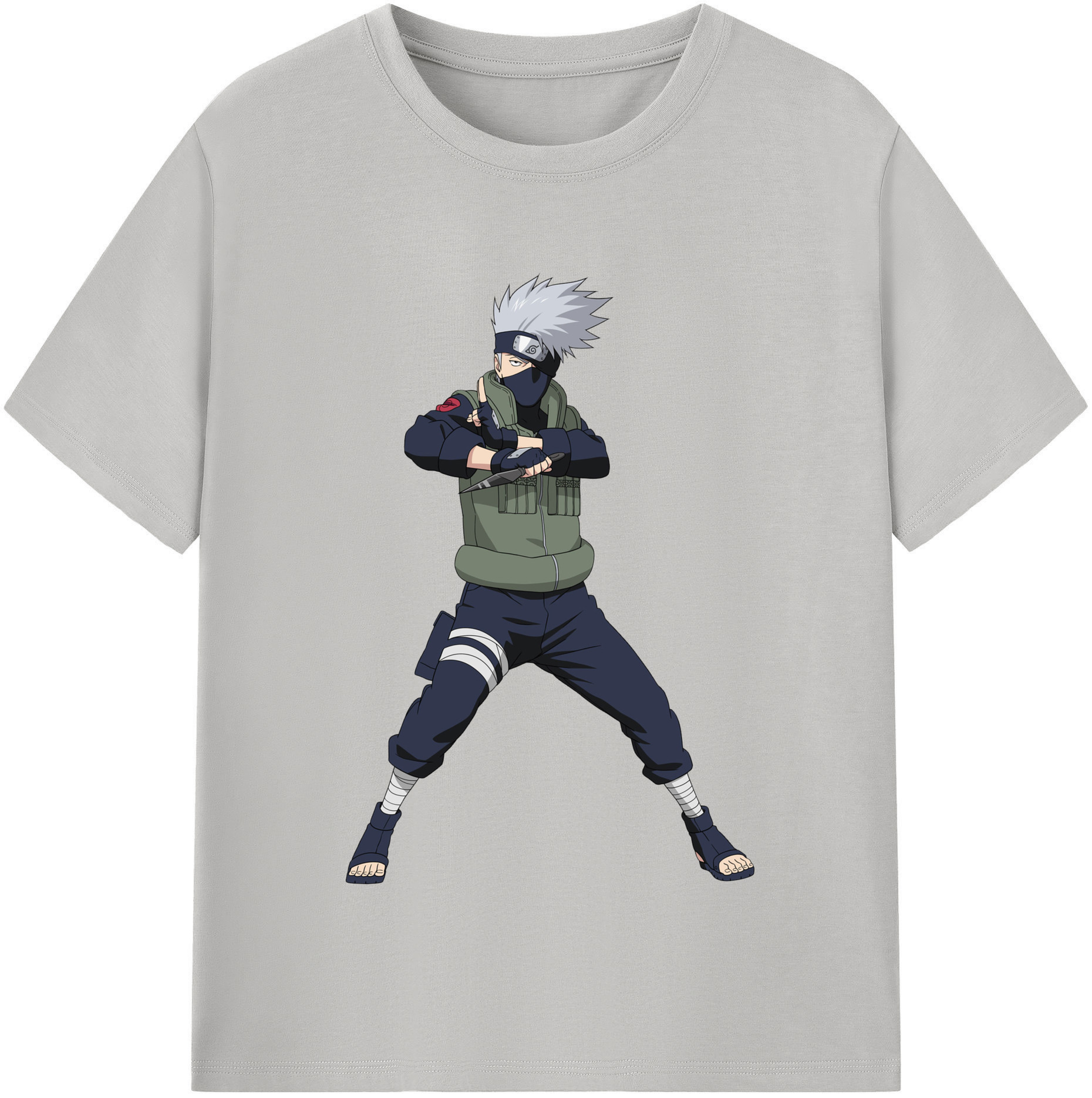 （画像用） NARUTO -ナルト- はたけ カカシ Hatake Kakashi レディースカジュアルプリントTシャツ（綿100％）