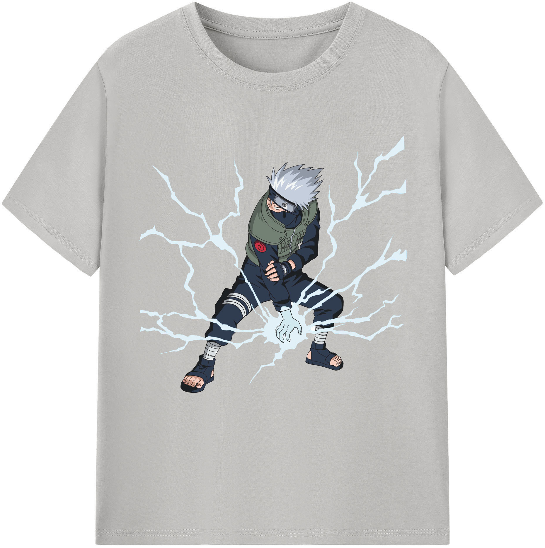 （画像用） NARUTO -ナルト- はたけ カカシ Hatake Kakashi レディースカジュアルプリントTシャツ（綿100％）