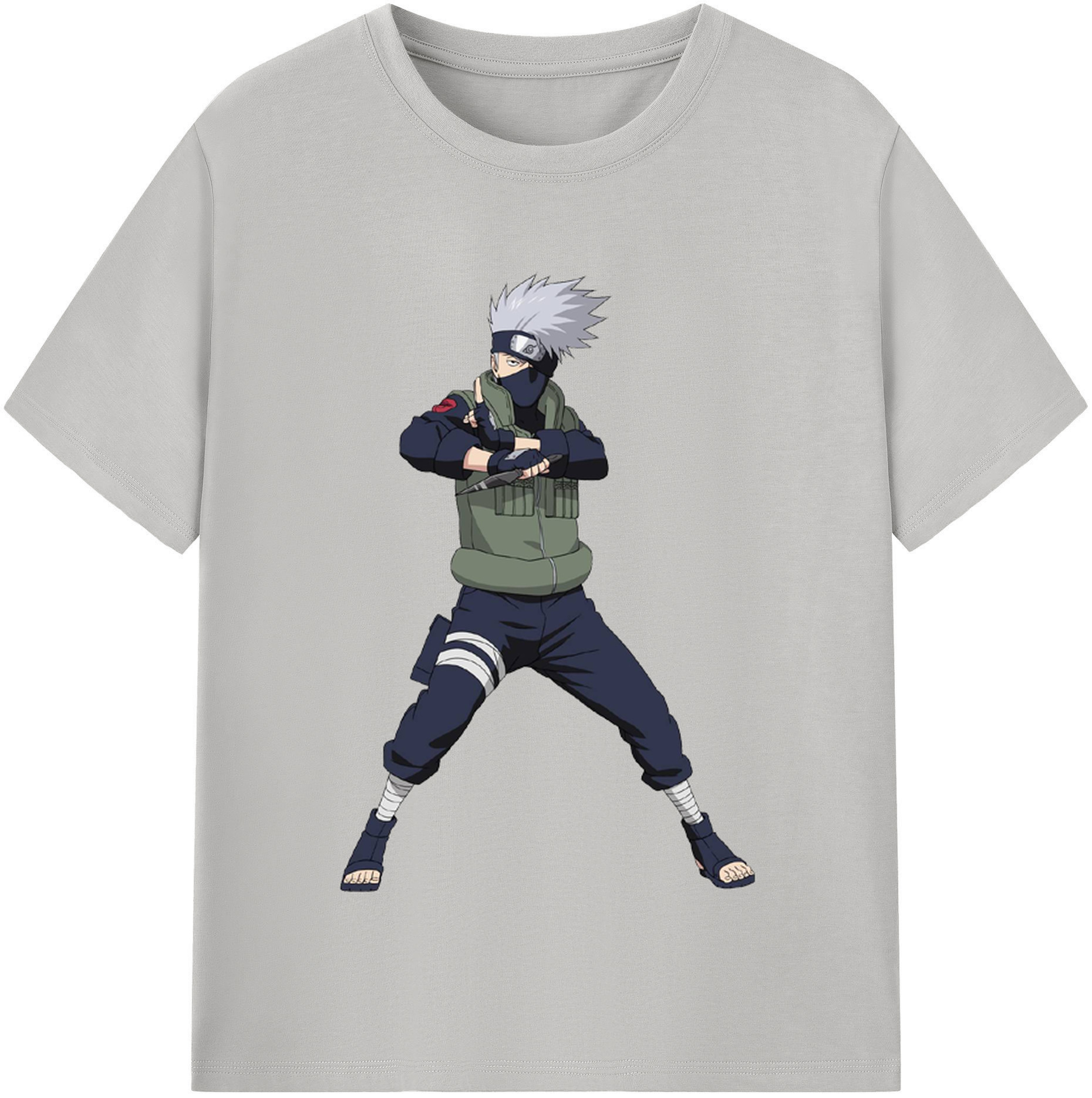 （画像用） NARUTO -ナルト- はたけ カカシ Hatake Kakashi レディースカジュアルプリントTシャツ（綿100％）