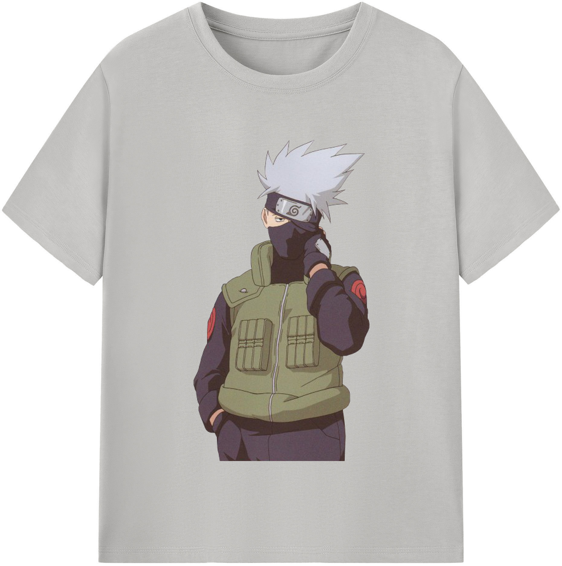 （画像用） NARUTO -ナルト- はたけ カカシ Hatake Kakashi レディースカジュアルプリントTシャツ（綿100％）
