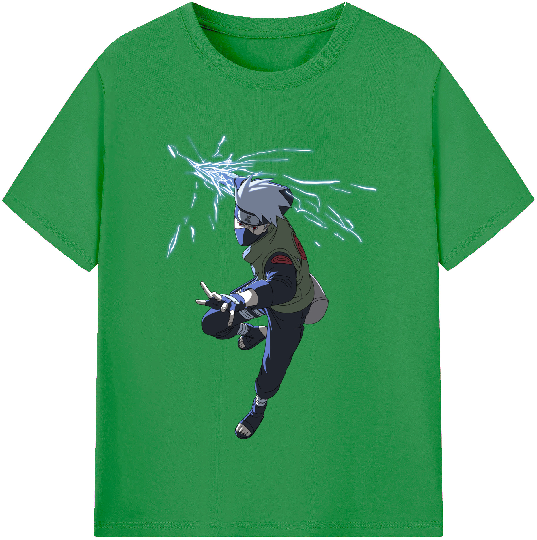 （画像用） NARUTO -ナルト- はたけ カカシ Hatake Kakashi レディースカジュアルプリントTシャツ（綿100％）