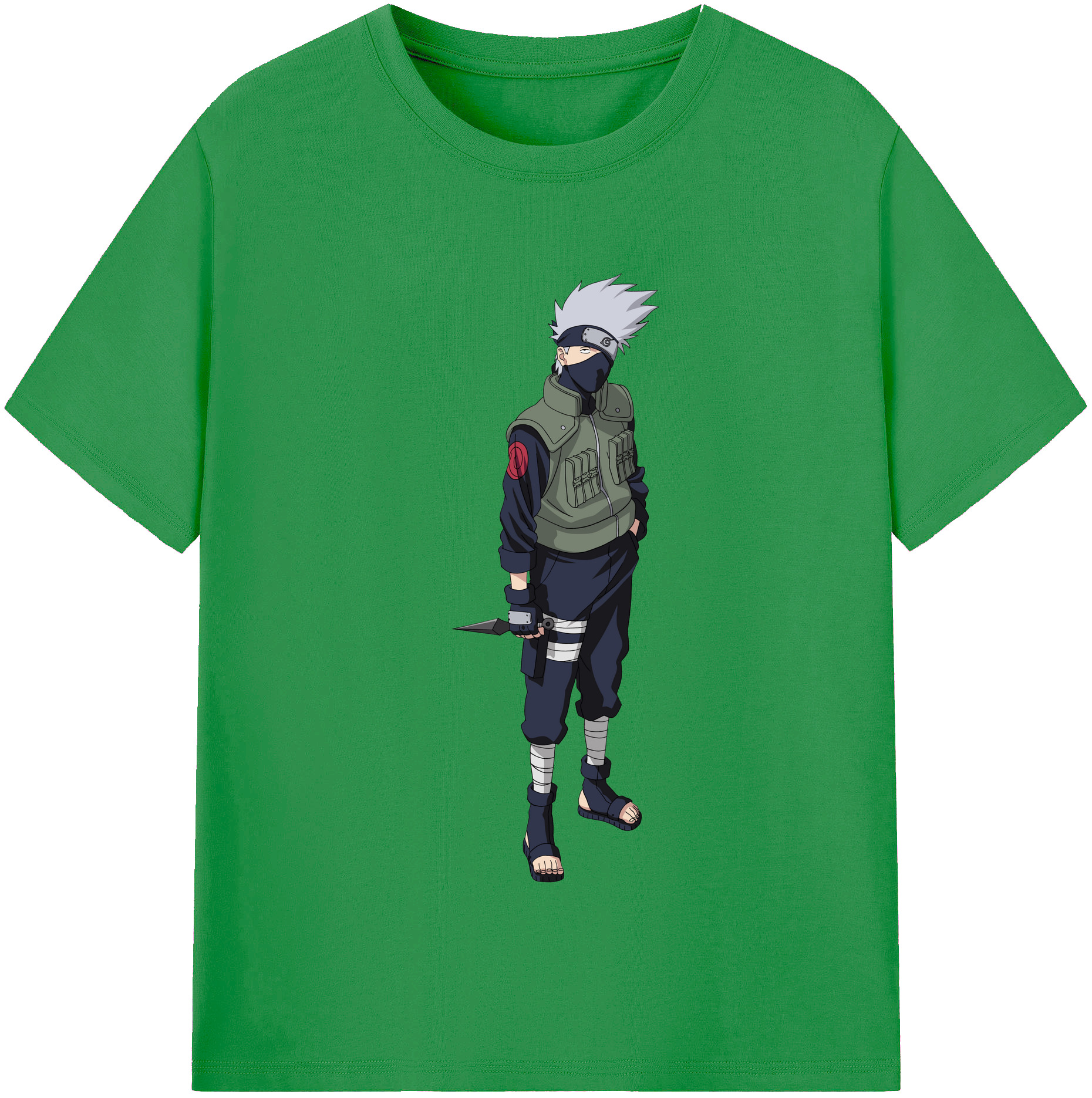 （画像用） NARUTO -ナルト- はたけ カカシ Hatake Kakashi レディースカジュアルプリントTシャツ（綿100％）