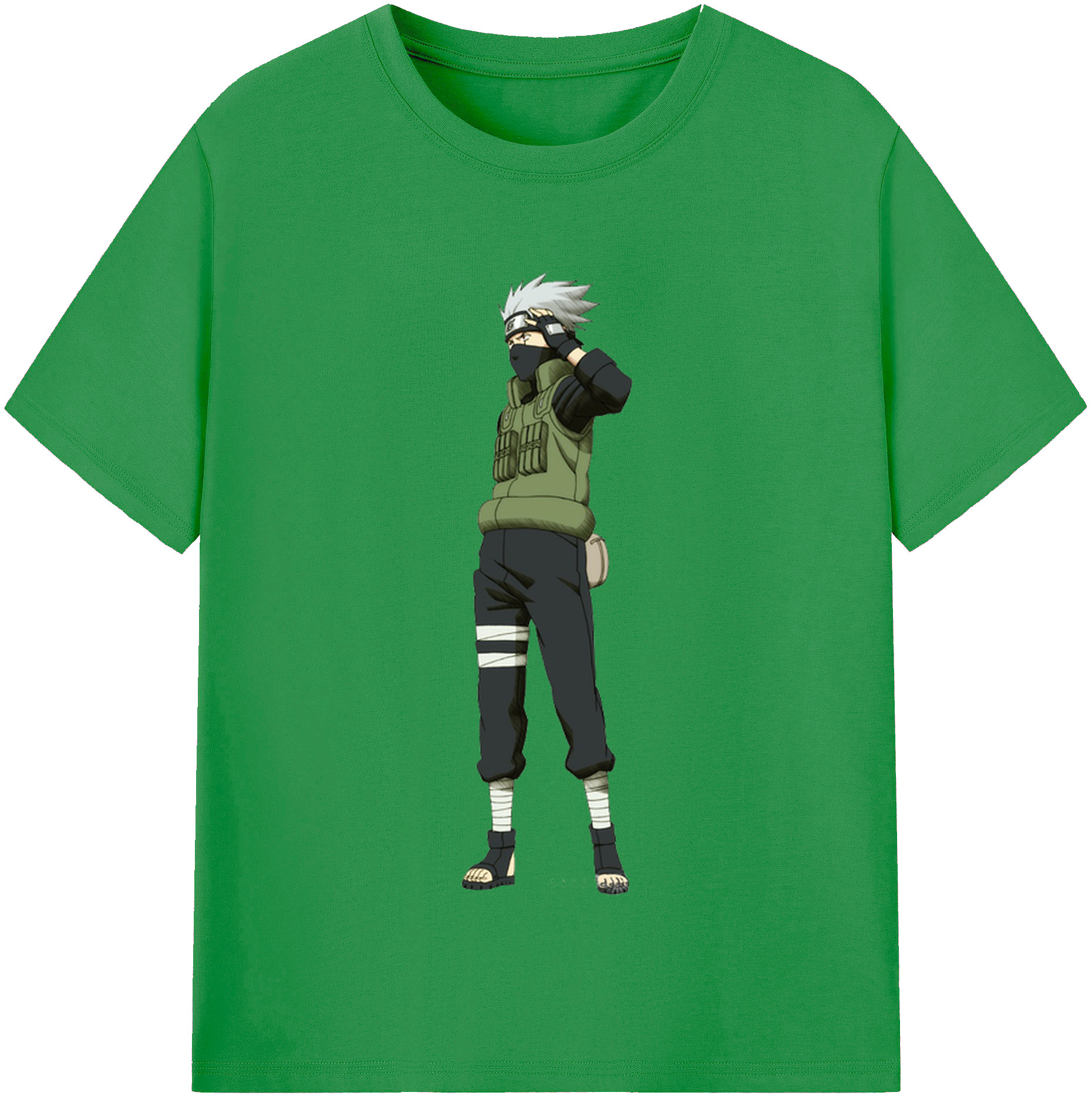 （画像用） NARUTO -ナルト- はたけ カカシ Hatake Kakashi レディースカジュアルプリントTシャツ（綿100％）