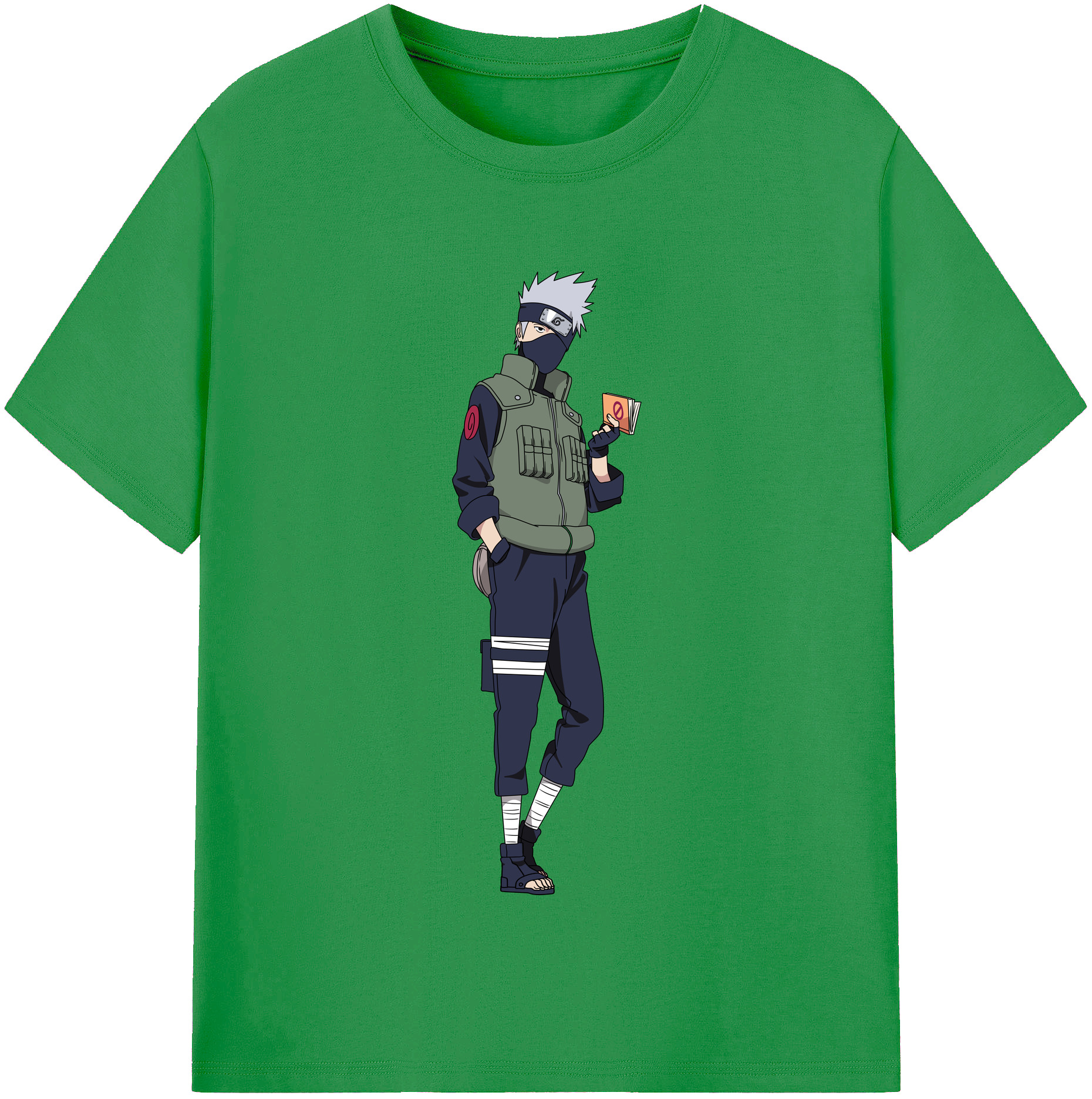 （画像用） NARUTO -ナルト- はたけ カカシ Hatake Kakashi レディースカジュアルプリントTシャツ（綿100％）