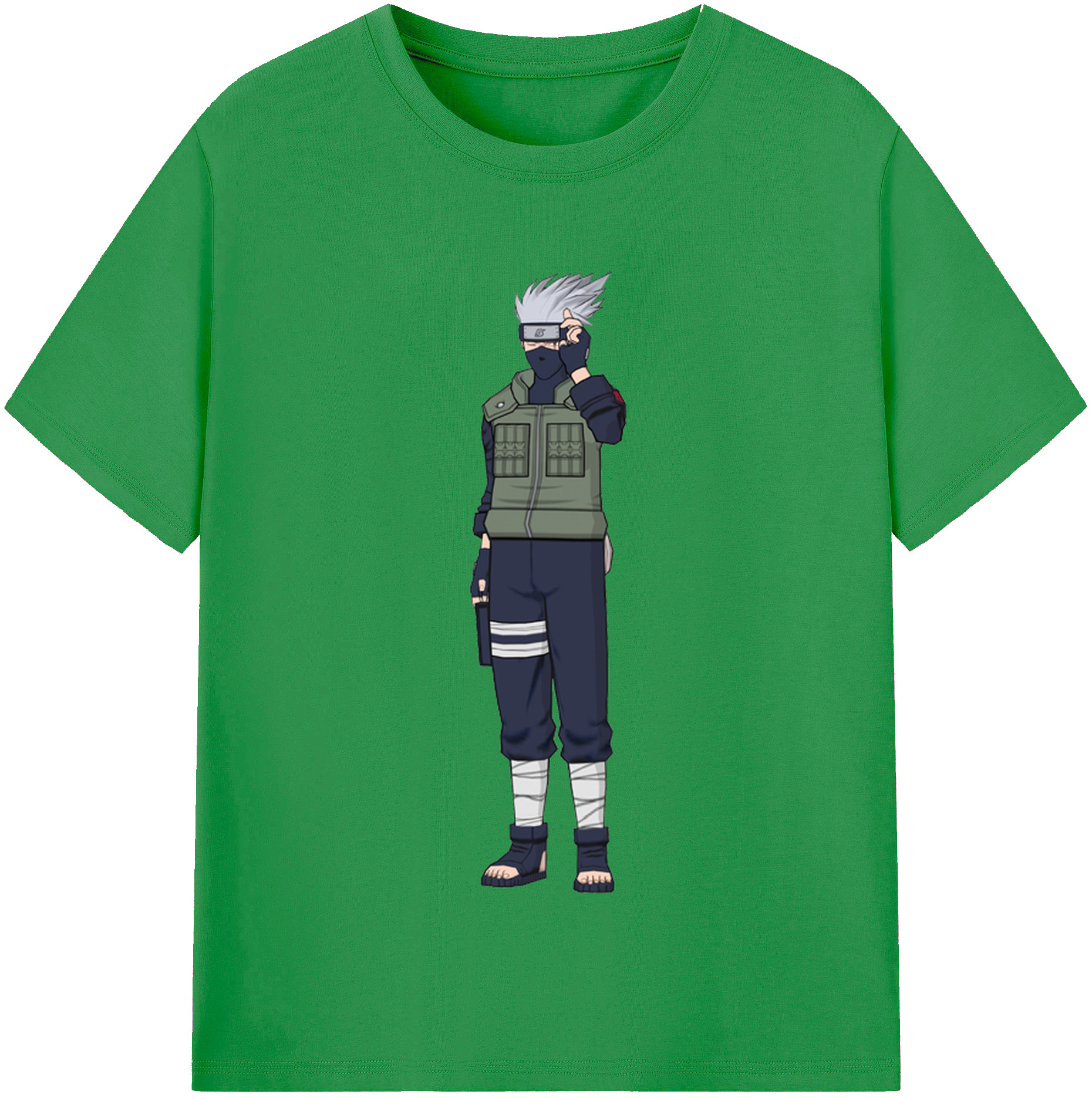 （画像用） NARUTO -ナルト- はたけ カカシ Hatake Kakashi レディースカジュアルプリントTシャツ（綿100％）