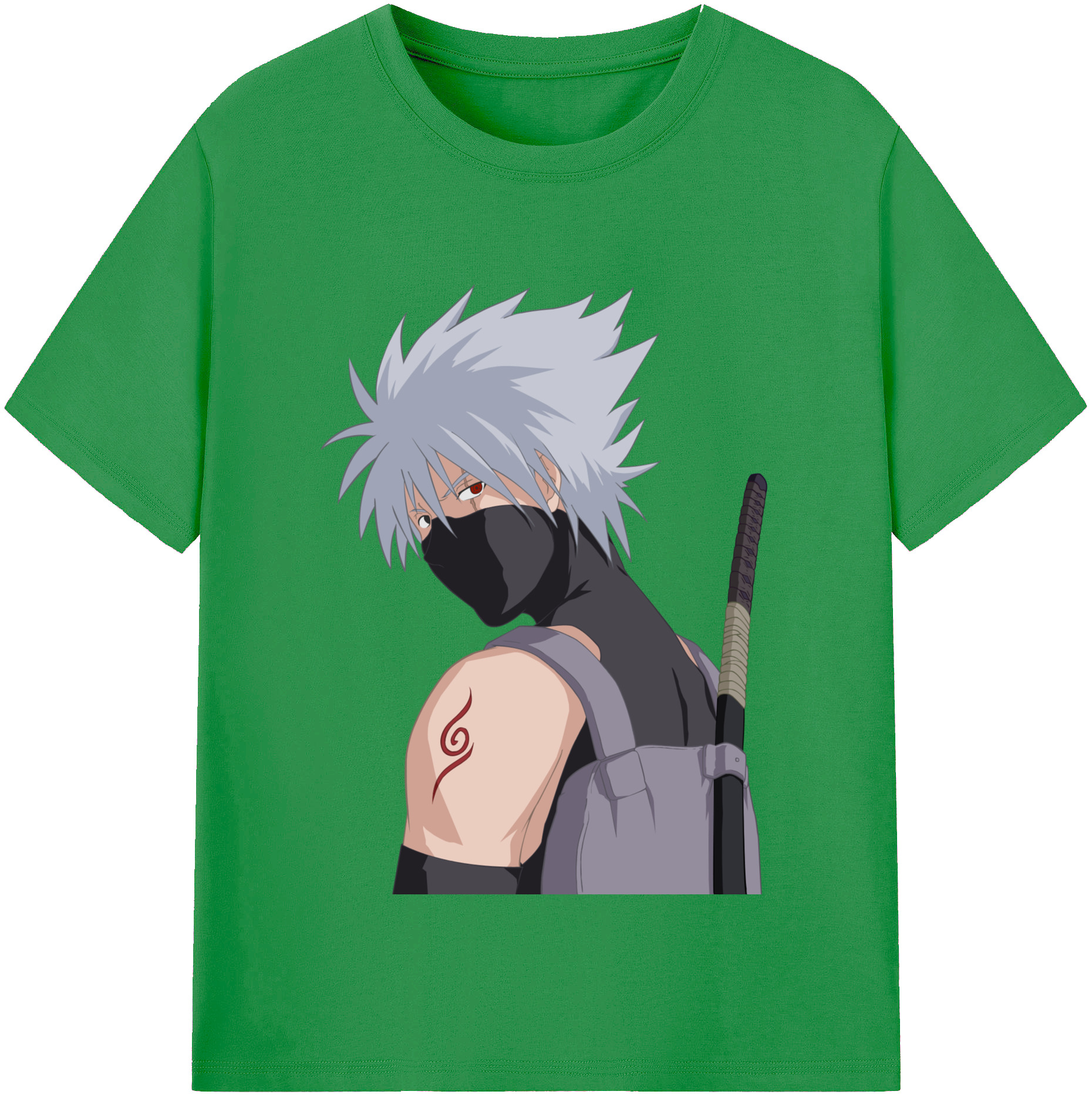 （画像用） NARUTO -ナルト- はたけ カカシ Hatake Kakashi レディースカジュアルプリントTシャツ（綿100％）