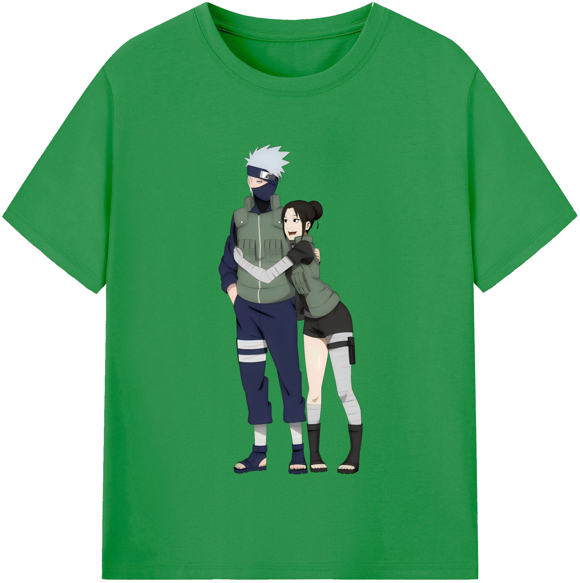 （画像用） NARUTO -ナルト- はたけ カカシ Hatake Kakashi レディースカジュアルプリントTシャツ（綿100％）
