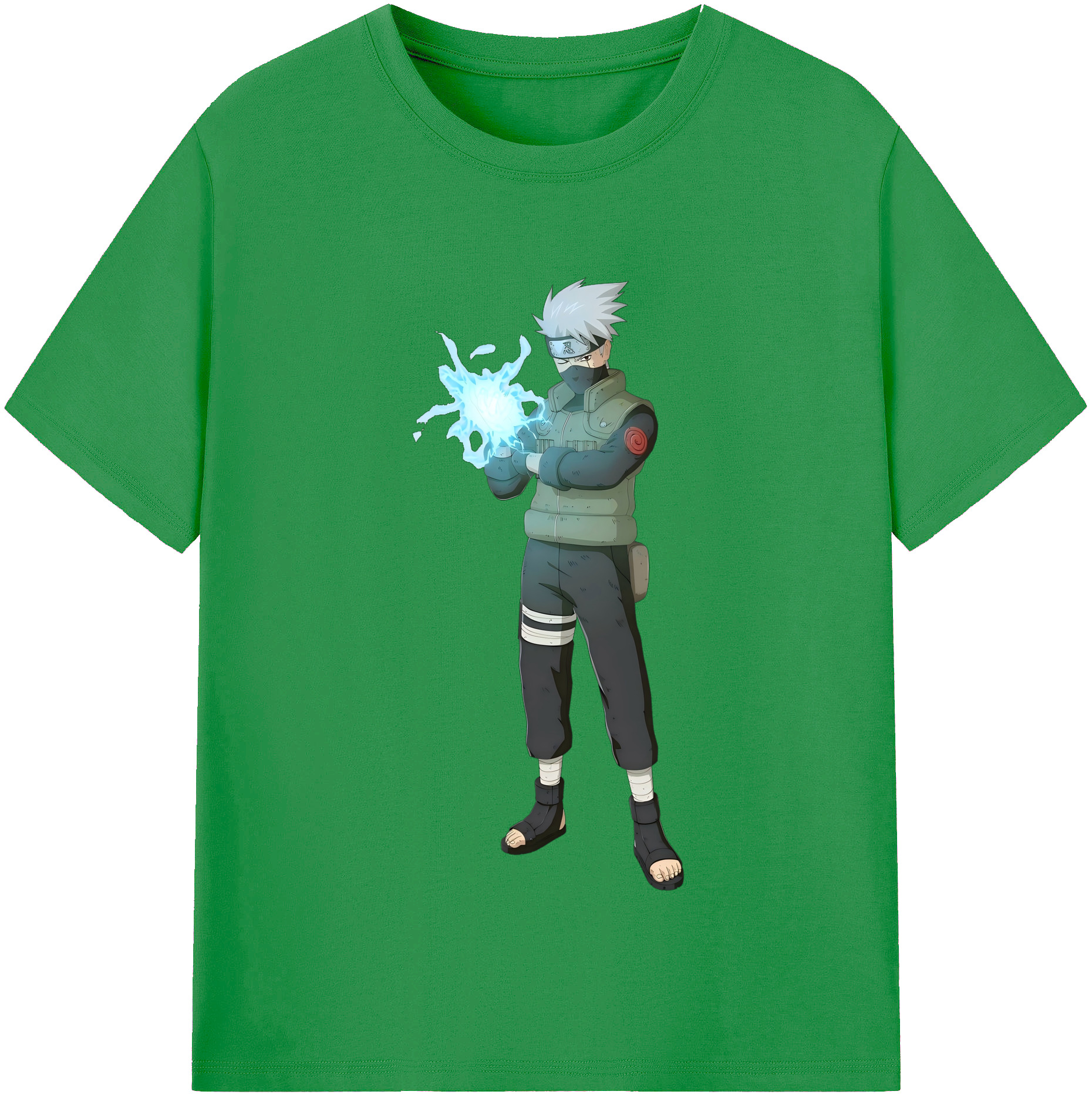 （画像用） NARUTO -ナルト- はたけ カカシ Hatake Kakashi レディースカジュアルプリントTシャツ（綿100％）