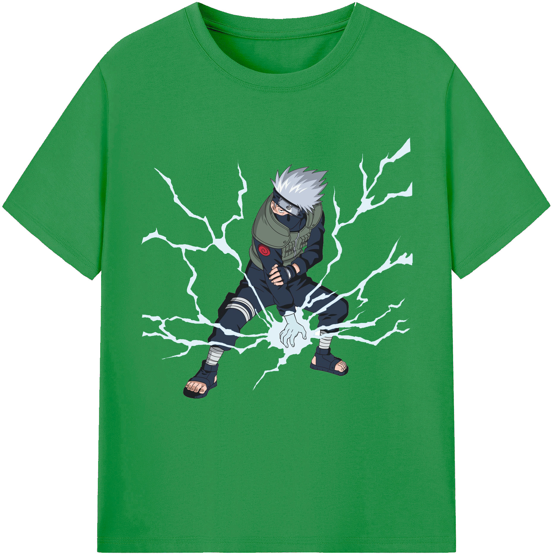 （画像用） NARUTO -ナルト- はたけ カカシ Hatake Kakashi レディースカジュアルプリントTシャツ（綿100％）