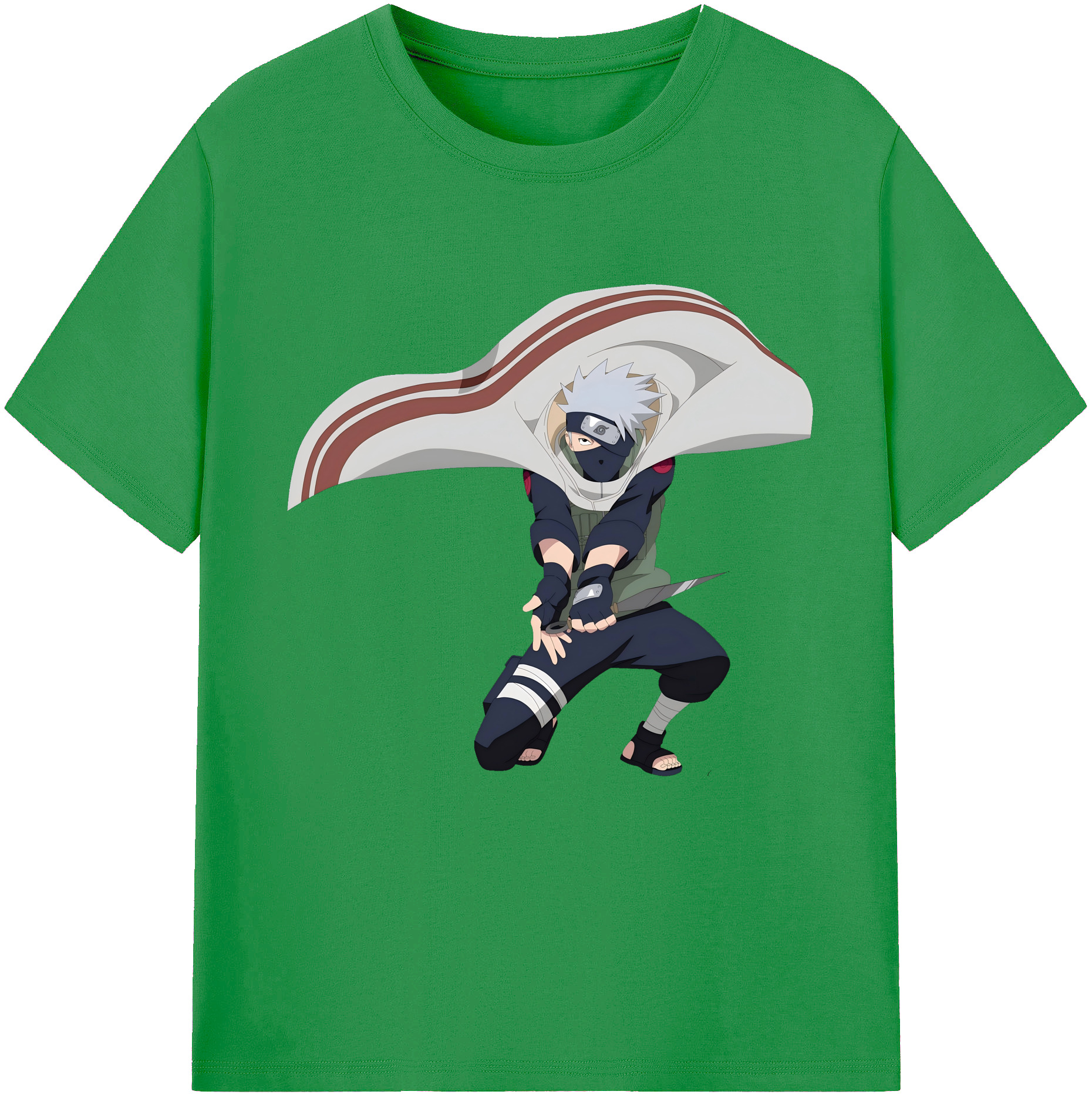（画像用） NARUTO -ナルト- はたけ カカシ Hatake Kakashi レディースカジュアルプリントTシャツ（綿100％）
