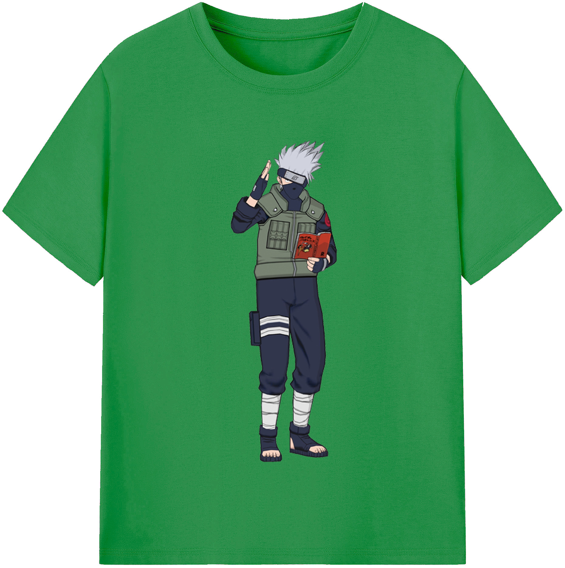 （画像用） NARUTO -ナルト- はたけ カカシ Hatake Kakashi レディースカジュアルプリントTシャツ（綿100％）
