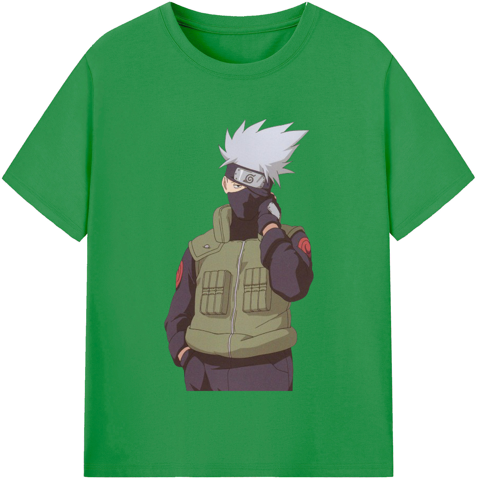 （画像用） NARUTO -ナルト- はたけ カカシ Hatake Kakashi レディースカジュアルプリントTシャツ（綿100％）