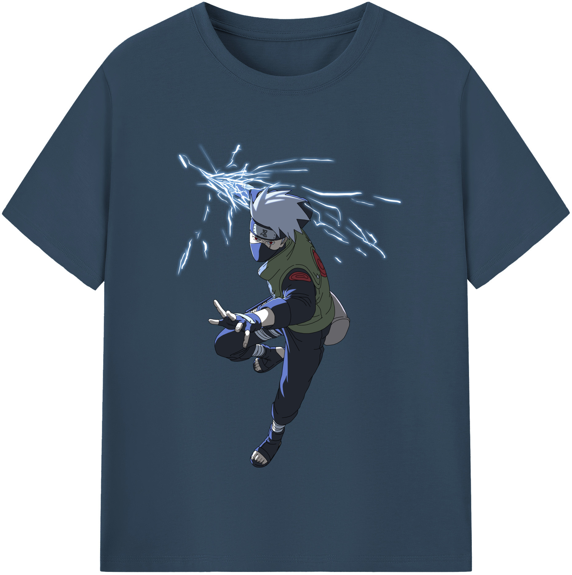 （画像用） NARUTO -ナルト- はたけ カカシ Hatake Kakashi レディースカジュアルプリントTシャツ（綿100％）