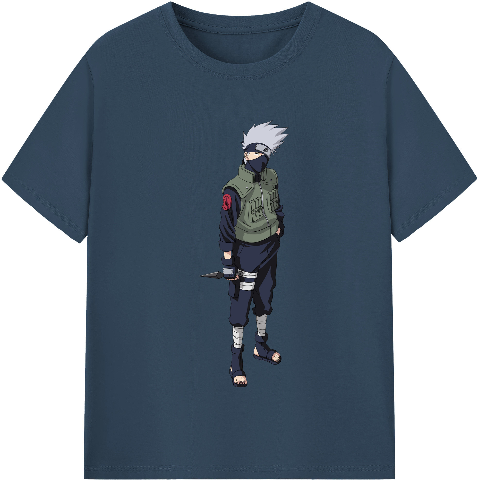 （画像用） NARUTO -ナルト- はたけ カカシ Hatake Kakashi レディースカジュアルプリントTシャツ（綿100％）