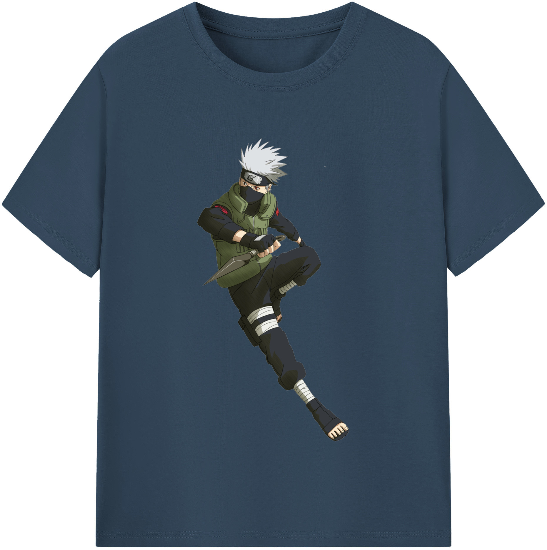 （画像用） NARUTO -ナルト- はたけ カカシ Hatake Kakashi レディースカジュアルプリントTシャツ（綿100％）
