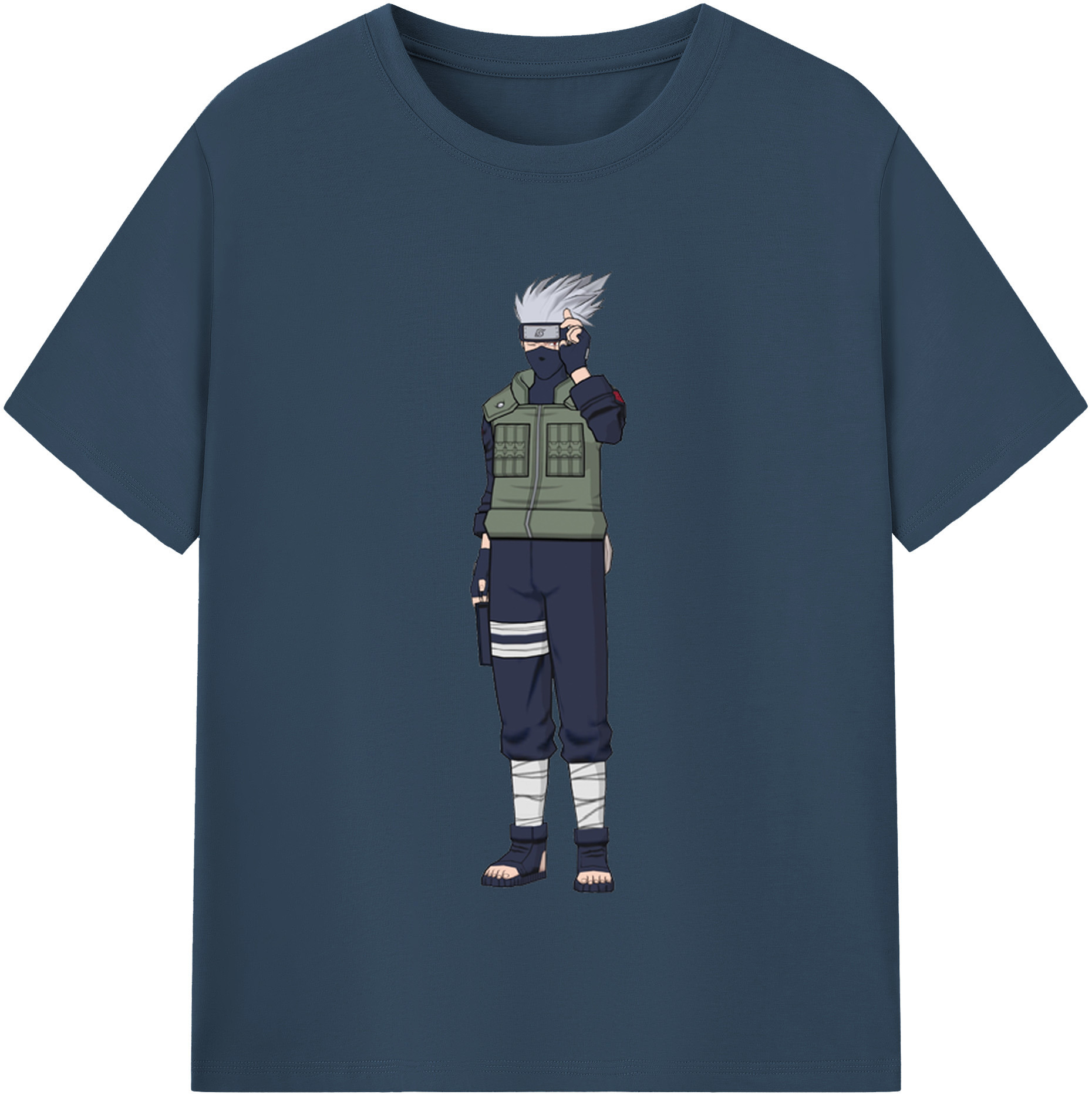 （画像用） NARUTO -ナルト- はたけ カカシ Hatake Kakashi レディースカジュアルプリントTシャツ（綿100％）